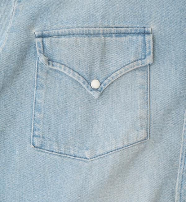 SOFFITTO「【KURO/クロ】ダメージ加工ウエスタンデニムシャツ」|シャツ・ブラウス|