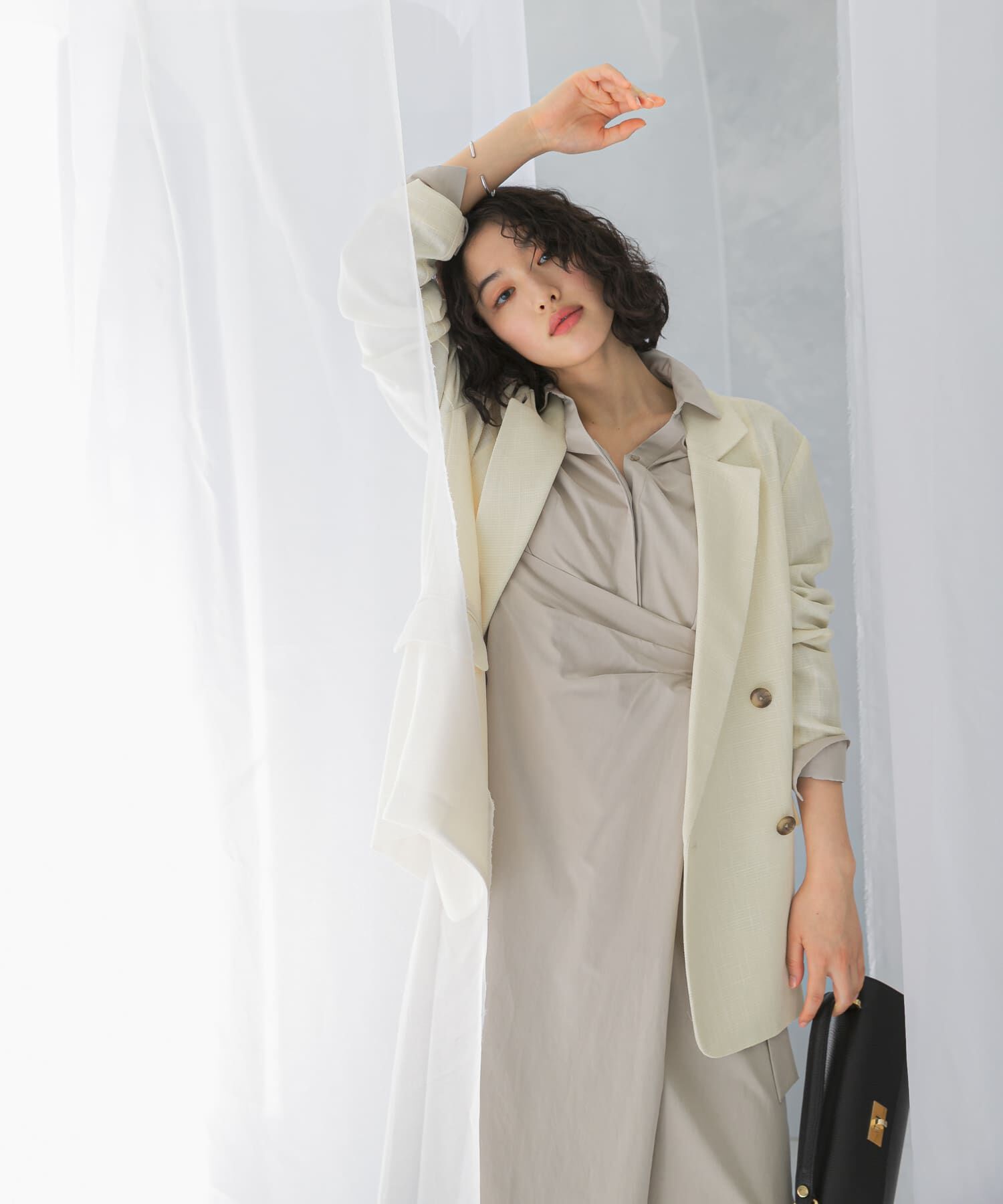 URBAN RESEARCH ROSSO「ラップデザインスキッパーワンピース」|ワンピース|