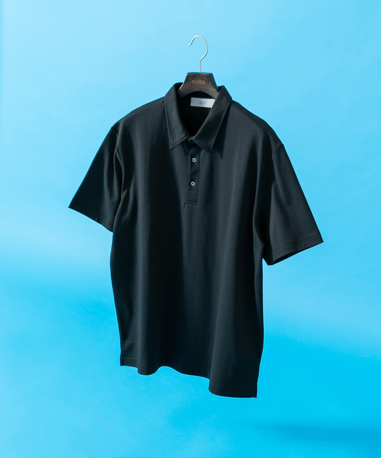 URBAN RESEARCH ROSSO「『XLサイズあり』『UR TECH』防汚加工リラックス半袖ポロシャツ」|ポロシャツ|ブラック