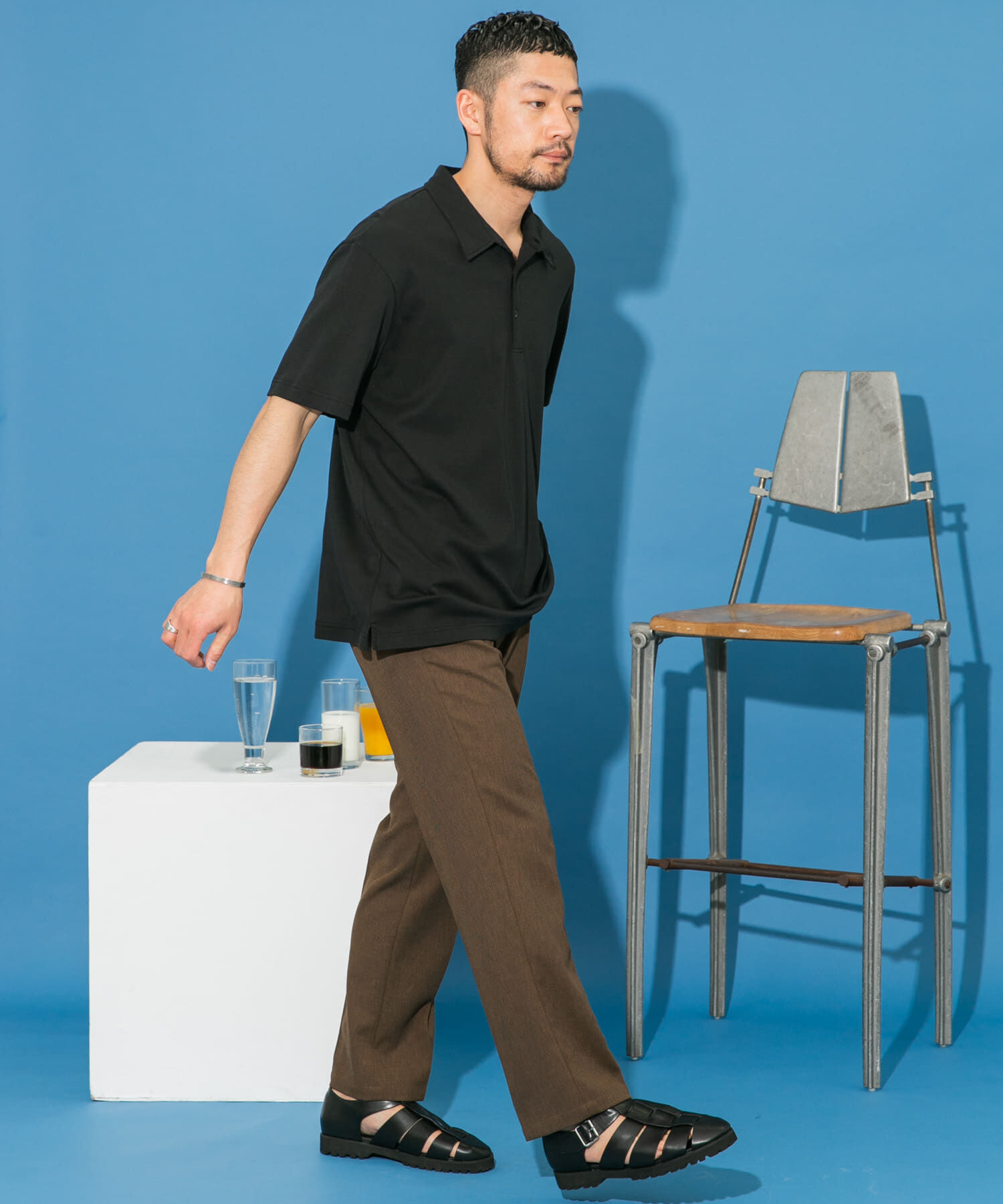 URBAN RESEARCH ROSSO「『XLサイズあり』『UR TECH』防汚加工リラックス半袖ポロシャツ」|ポロシャツ|