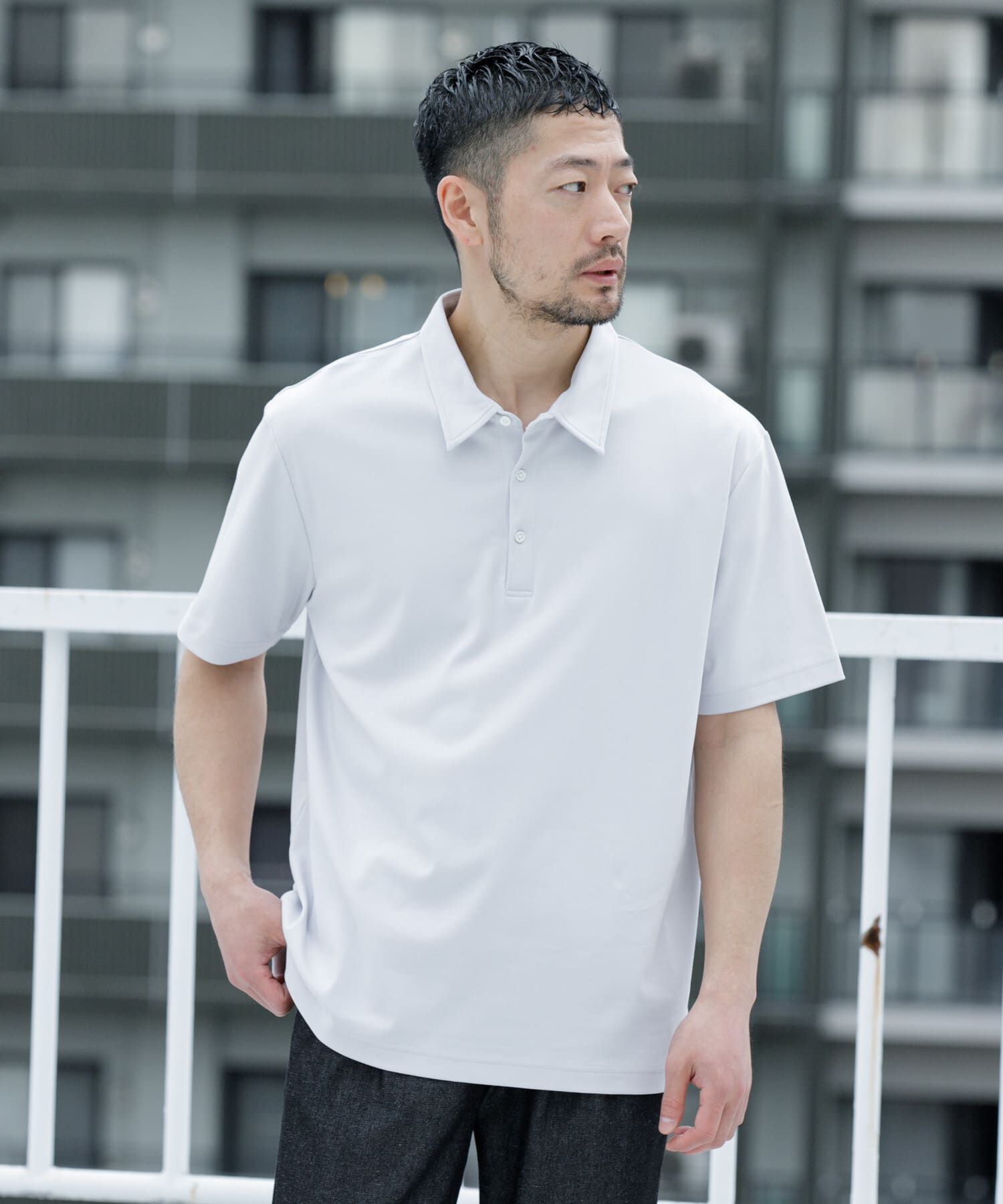 URBAN RESEARCH ROSSO「『XLサイズあり』『UR TECH』防汚加工リラックス半袖ポロシャツ」|ポロシャツ|