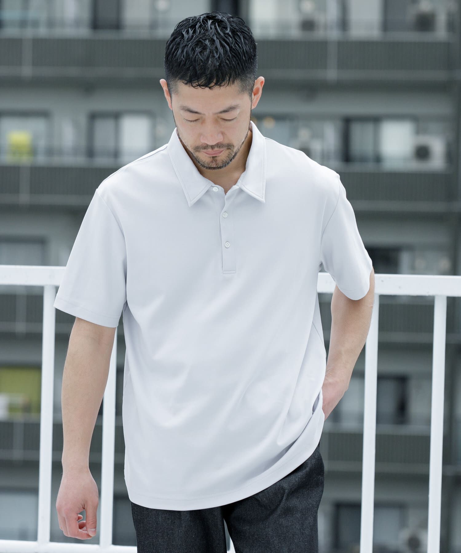 URBAN RESEARCH ROSSO「『XLサイズあり』『UR TECH』防汚加工リラックス半袖ポロシャツ」|ポロシャツ|