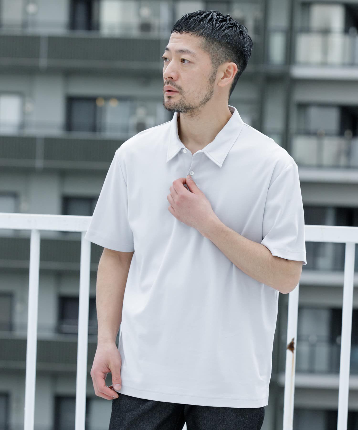 URBAN RESEARCH ROSSO「『XLサイズあり』『UR TECH』防汚加工リラックス半袖ポロシャツ」|ポロシャツ|