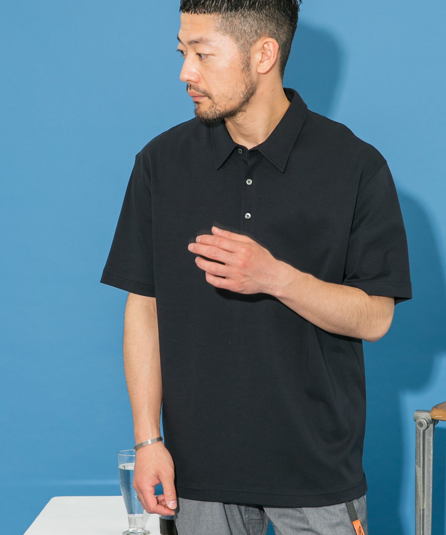 URBAN RESEARCH ROSSO「『XLサイズあり』『UR TECH』防汚加工リラックス半袖ポロシャツ」|ポロシャツ|