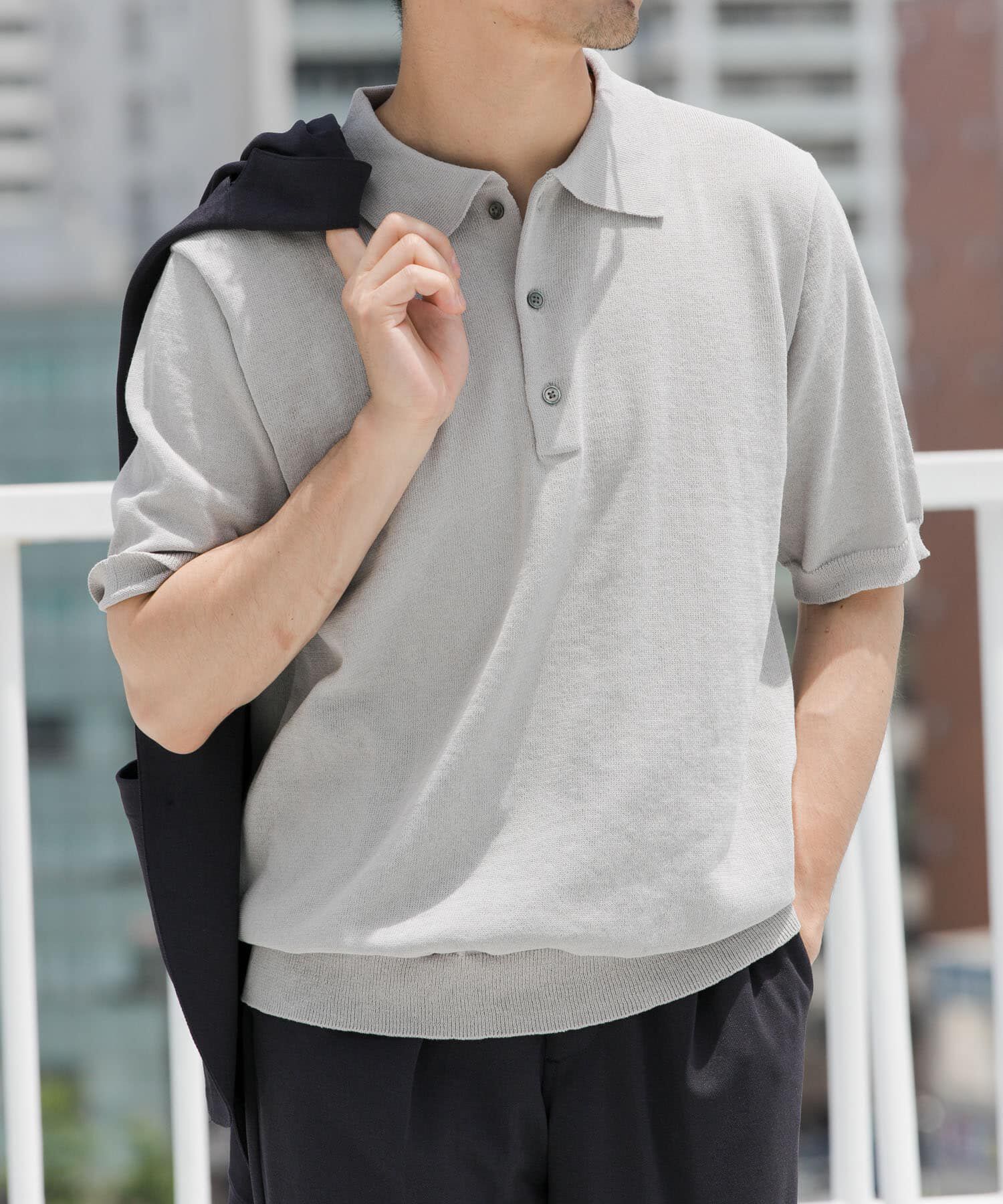 URBAN RESEARCH ROSSO「『UR TECH ひやサラクール』AIRDRY半袖ニットポロ」|ポロシャツ|