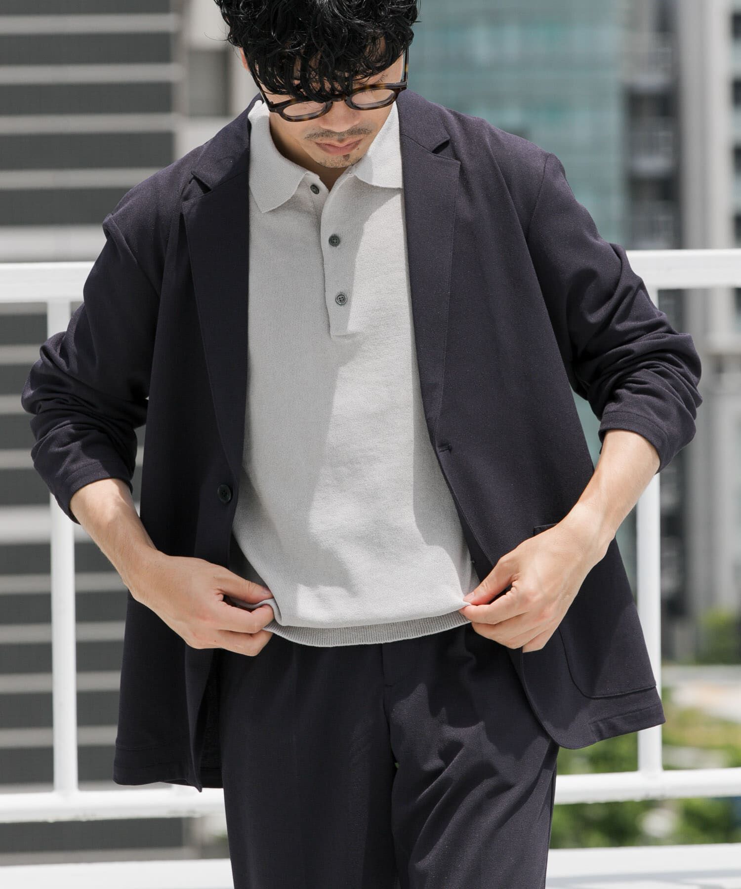 URBAN RESEARCH ROSSO「『UR TECH ひやサラクール』AIRDRY半袖ニットポロ」|ポロシャツ|