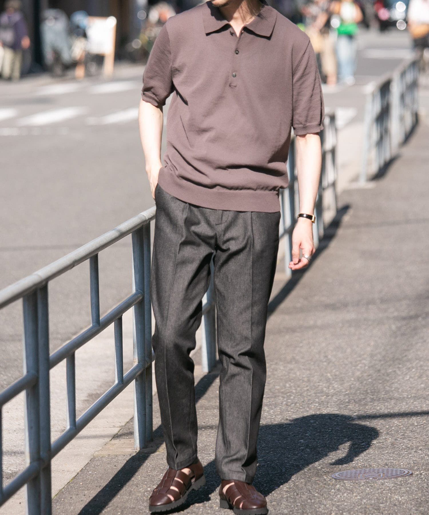 URBAN RESEARCH ROSSO「『UR TECH ひやサラクール』AIRDRY半袖ニットポロ」|ポロシャツ|