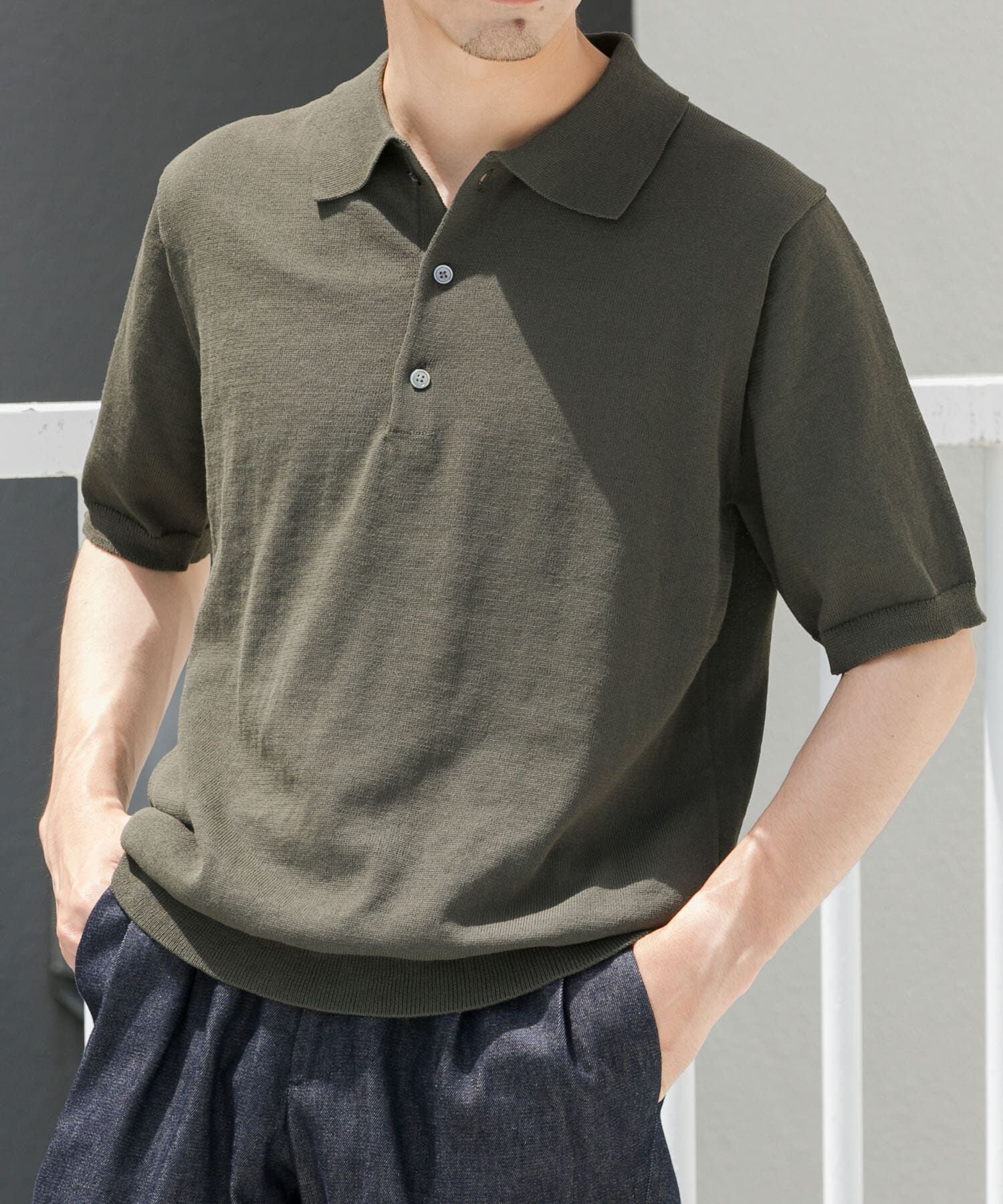 URBAN RESEARCH ROSSO「『UR TECH ひやサラクール』AIRDRY半袖ニットポロ」|ポロシャツ|