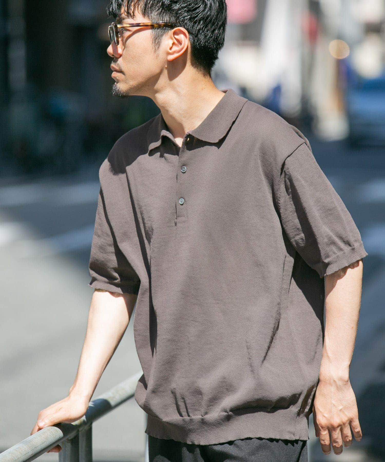 URBAN RESEARCH ROSSO「『UR TECH ひやサラクール』AIRDRYリラックスポロ」|ポロシャツ|チャコールグレー