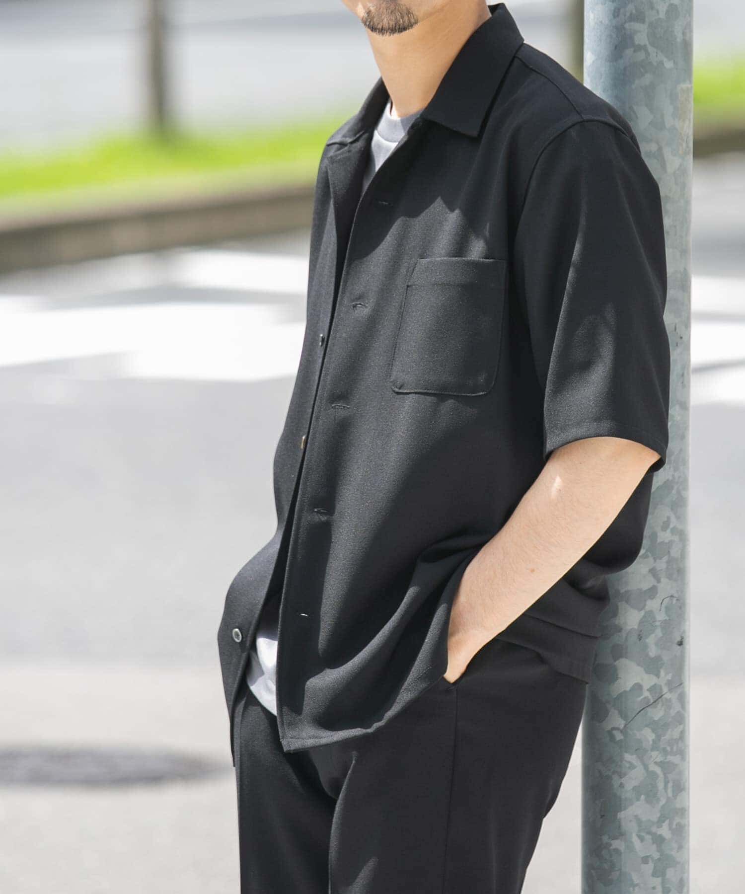 URBAN RESEARCH ROSSO「『WEB限定』『セットアップ対応』パナマ風オープンカラー半袖シャツ」|シャツ・ブラウス|