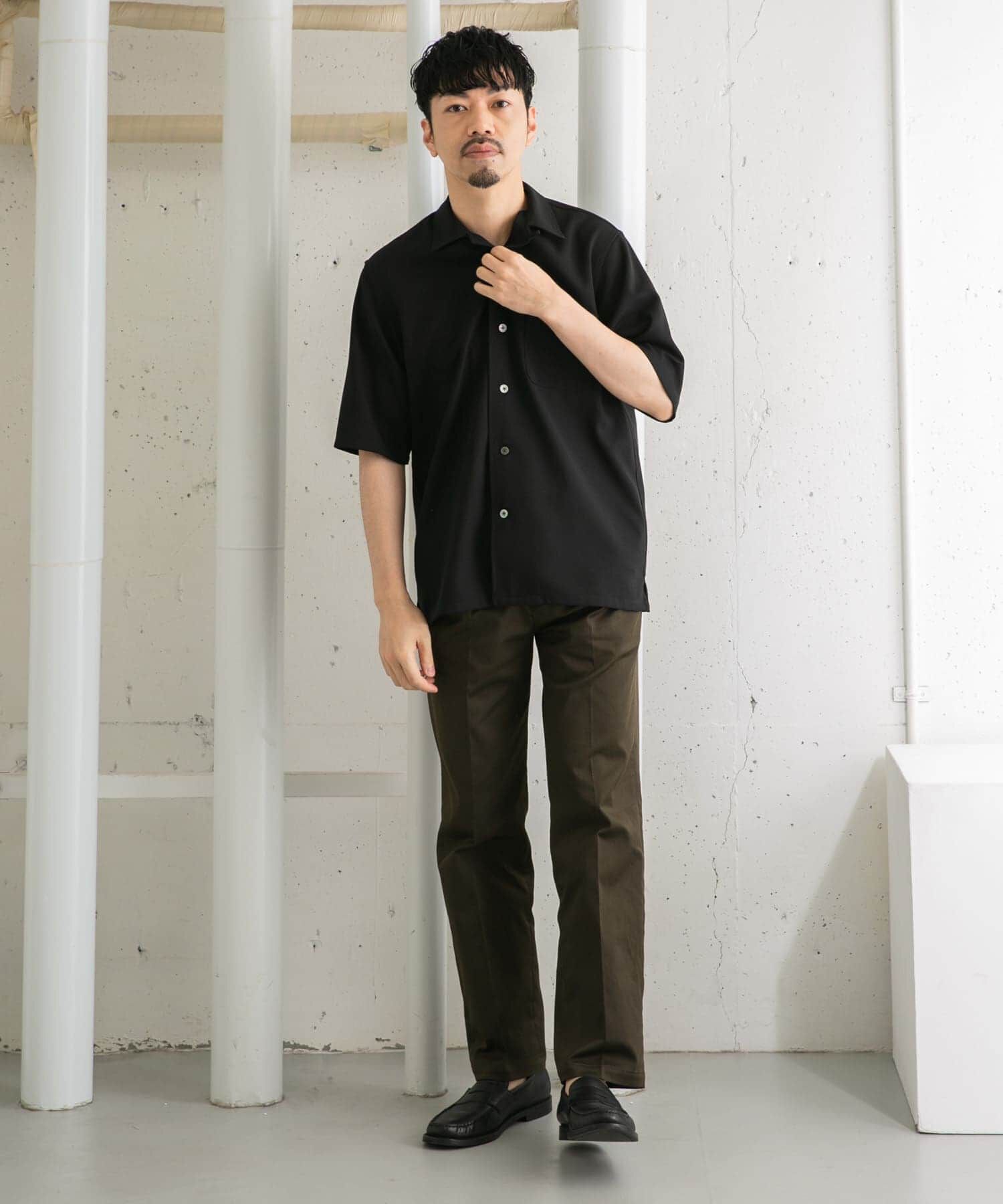 URBAN RESEARCH ROSSO「『WEB限定』『セットアップ対応』パナマ風オープンカラー半袖シャツ」|シャツ・ブラウス|