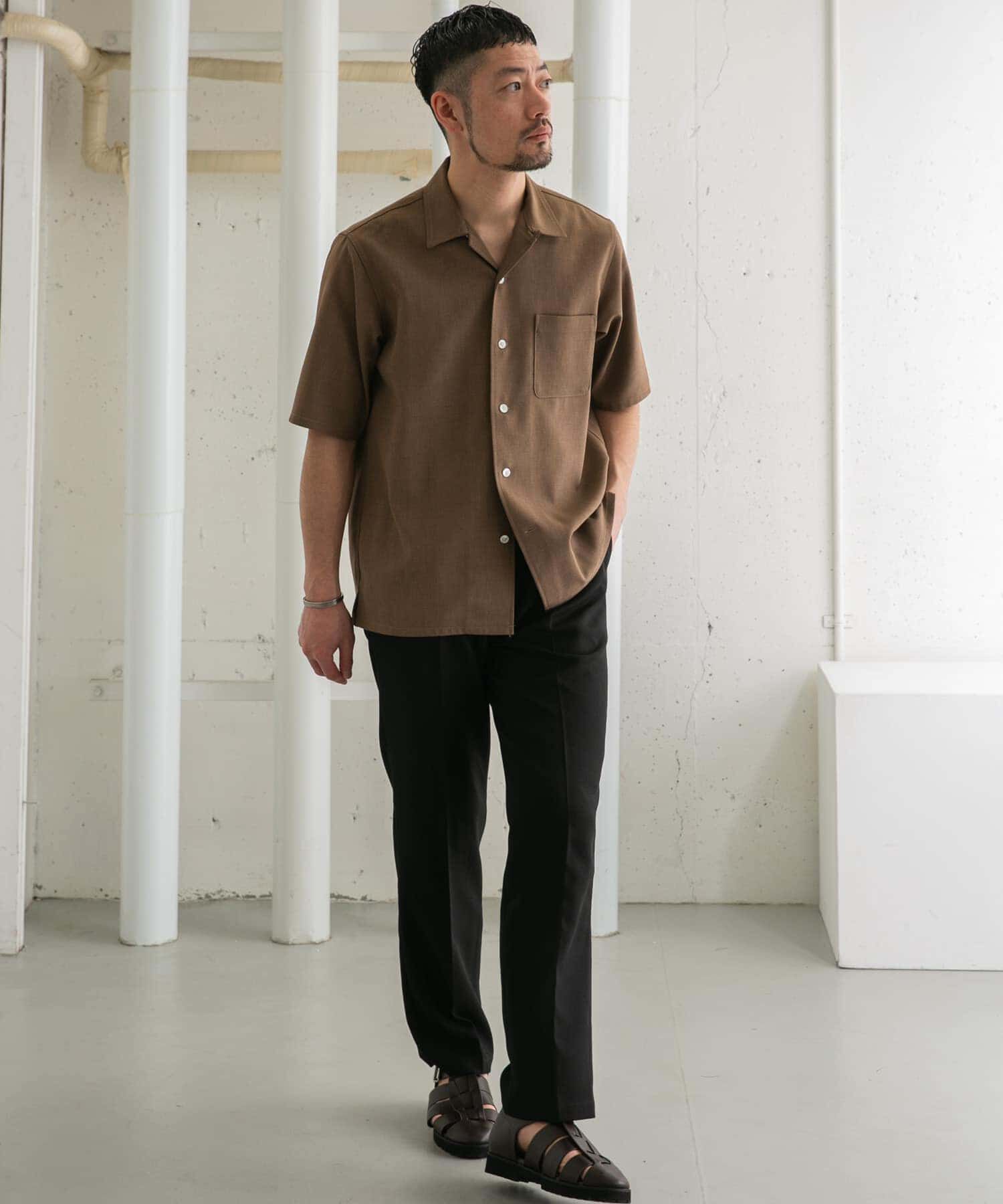 URBAN RESEARCH ROSSO「『WEB限定』『セットアップ対応』パナマ風オープンカラー半袖シャツ」|シャツ・ブラウス|