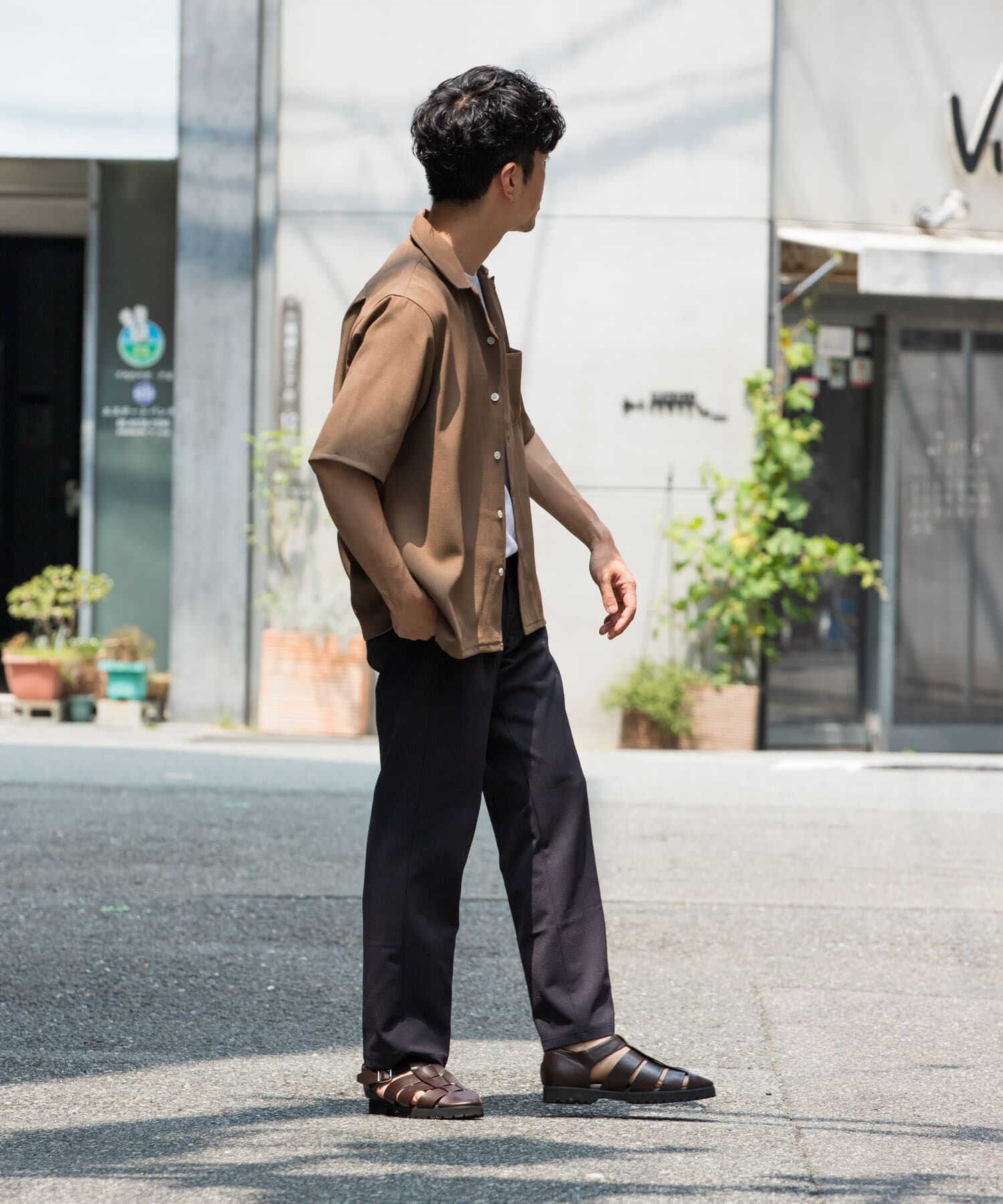 URBAN RESEARCH ROSSO「『WEB限定』『セットアップ対応』パナマ風オープンカラー半袖シャツ」|シャツ・ブラウス|