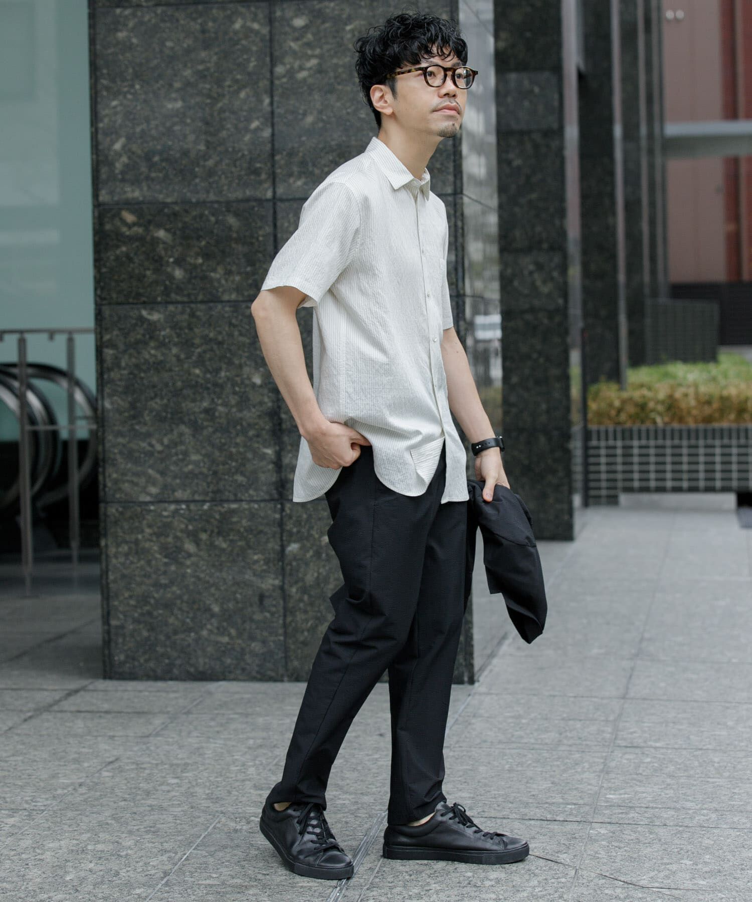 URBAN RESEARCH ROSSO「『WEB限定』『XLサイズあり』ストライプレギュラーカラー半袖シャツ」|シャツ・ブラウス|