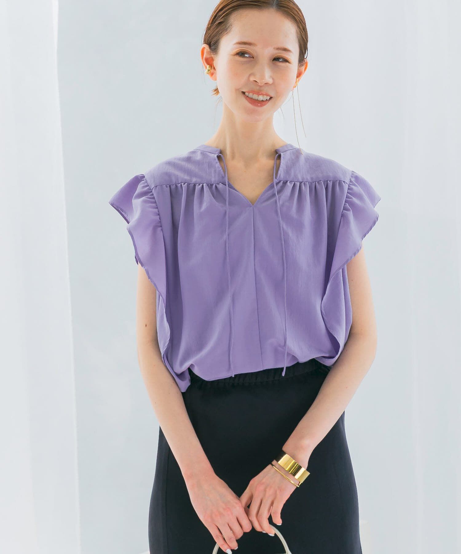 URBAN RESEARCH ROSSO「フリルブラウス」|シャツ・ブラウス|