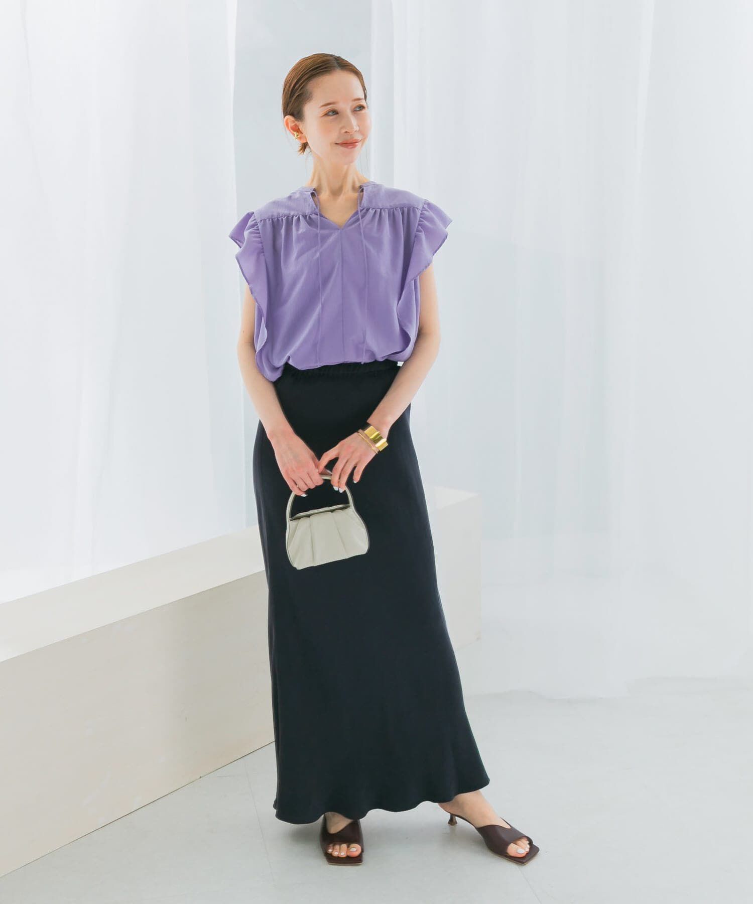 URBAN RESEARCH ROSSO「フリルブラウス」|シャツ・ブラウス|