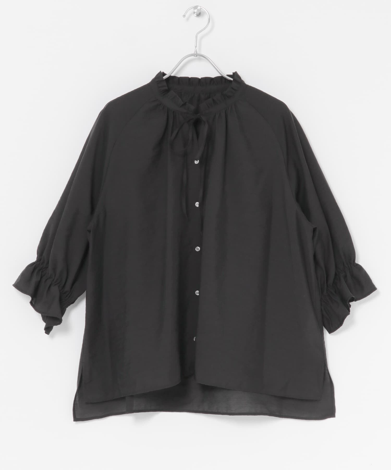 URBAN RESEARCH ROSSO「クールタッチセミシアーフリルブラウス」|シャツ・ブラウス|