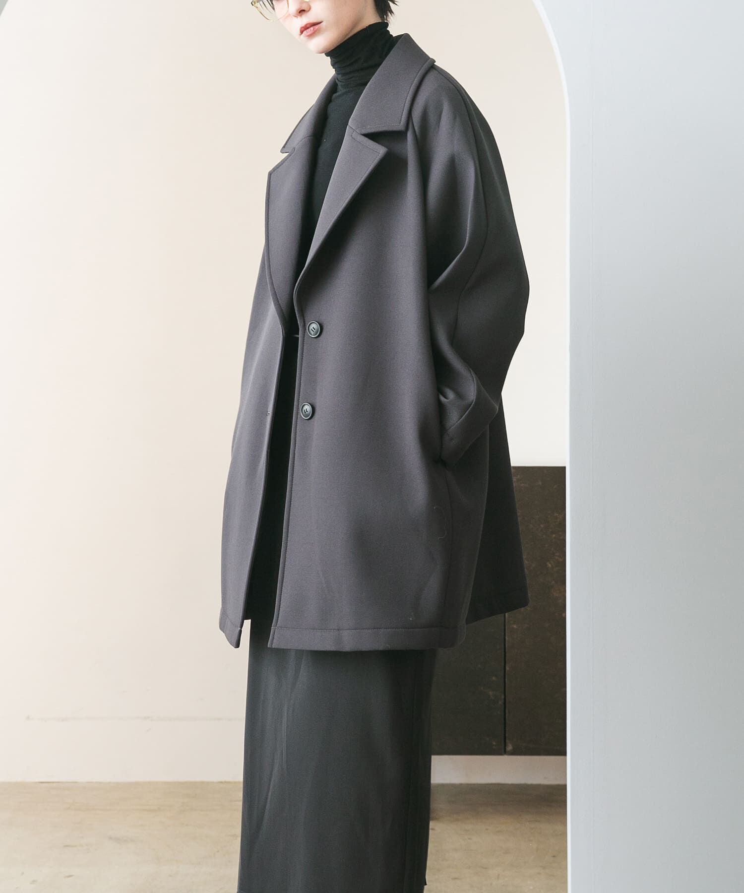 URBAN RESEARCH「ボンディングチェスターコート」|チェスターコート|チャコールグレー