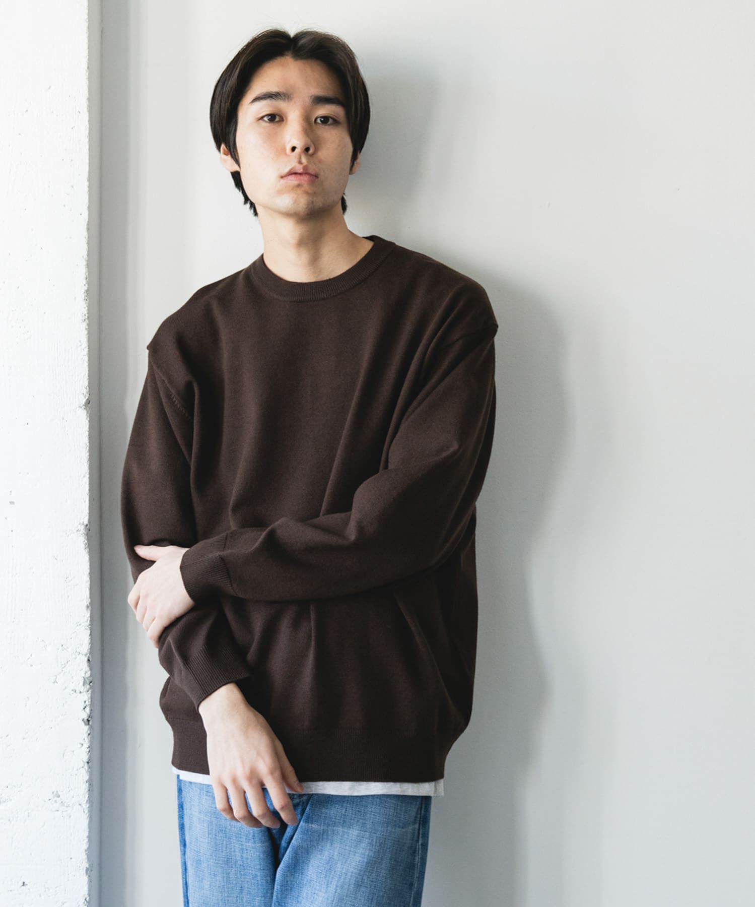 URBAN RESEARCH DOORS「『仁村紗和さん着用』『UR TECH 200日ニット』クルーネック」|ニット・セーター|