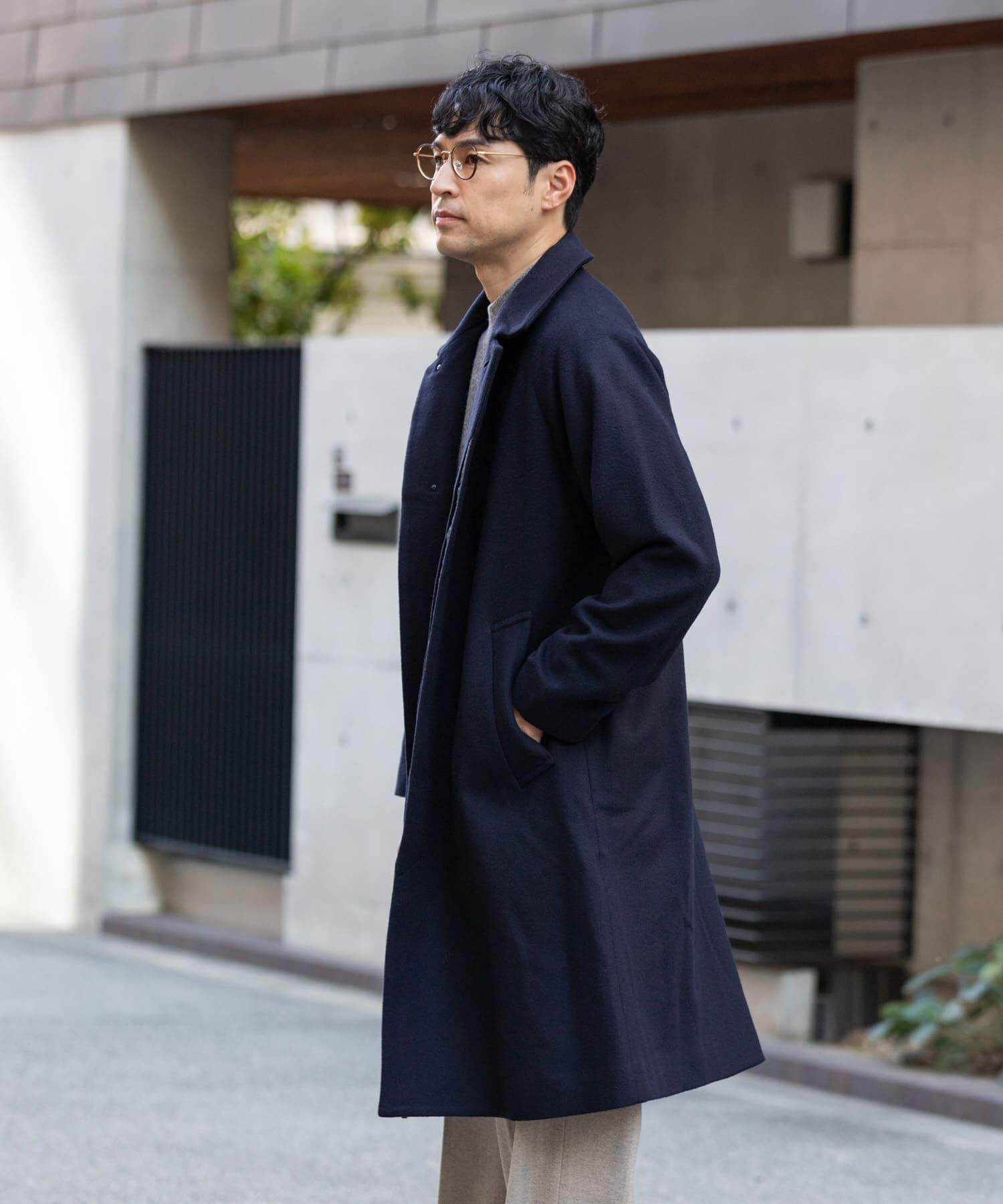 URBAN RESEARCH ROSSO「スーパー100 オーバーバルマカンコート」|ステンカラーコート|