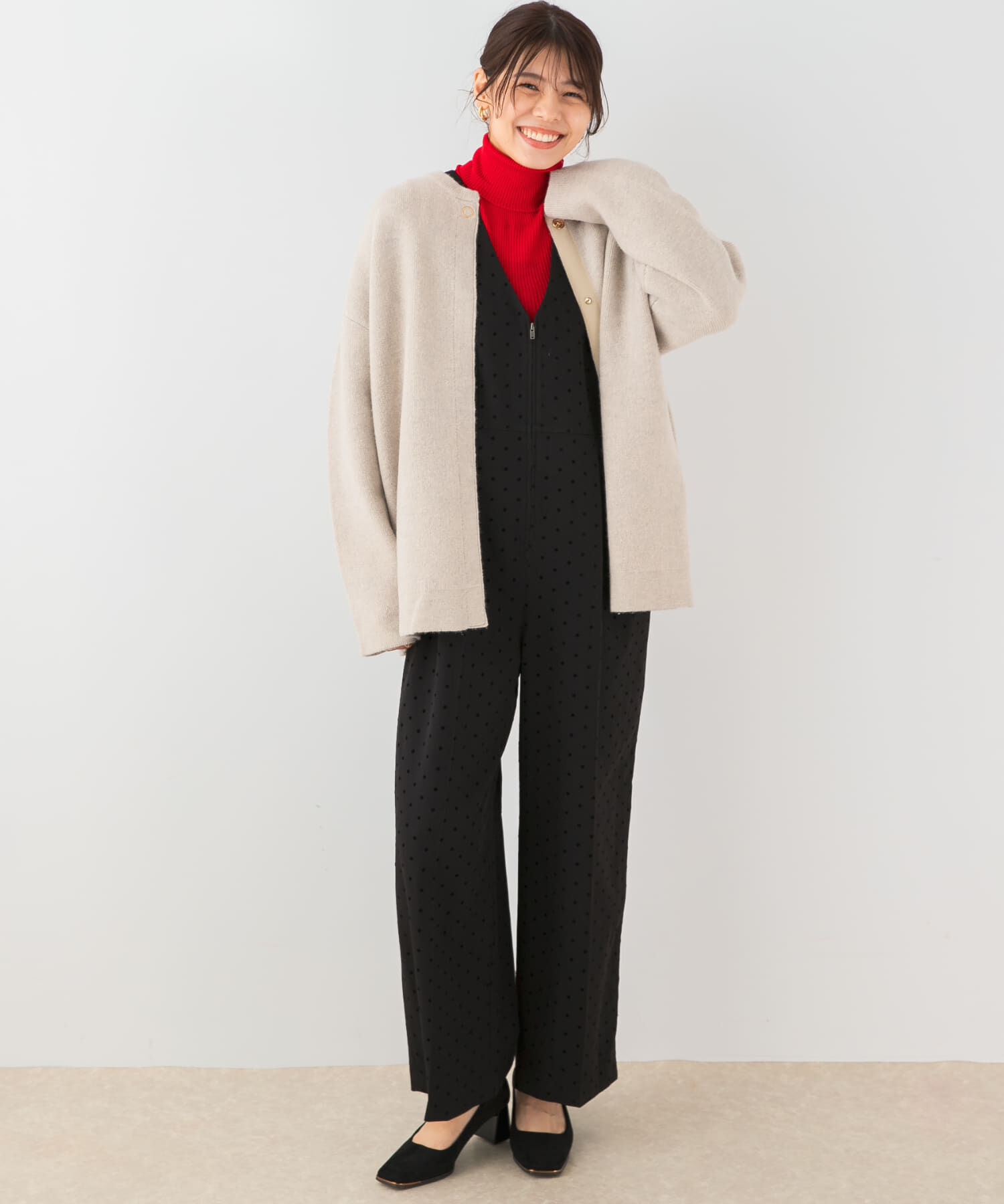 URBAN RESEARCH ROSSO「F by ROSSO　フロッキードットオールインワン」|スカート|