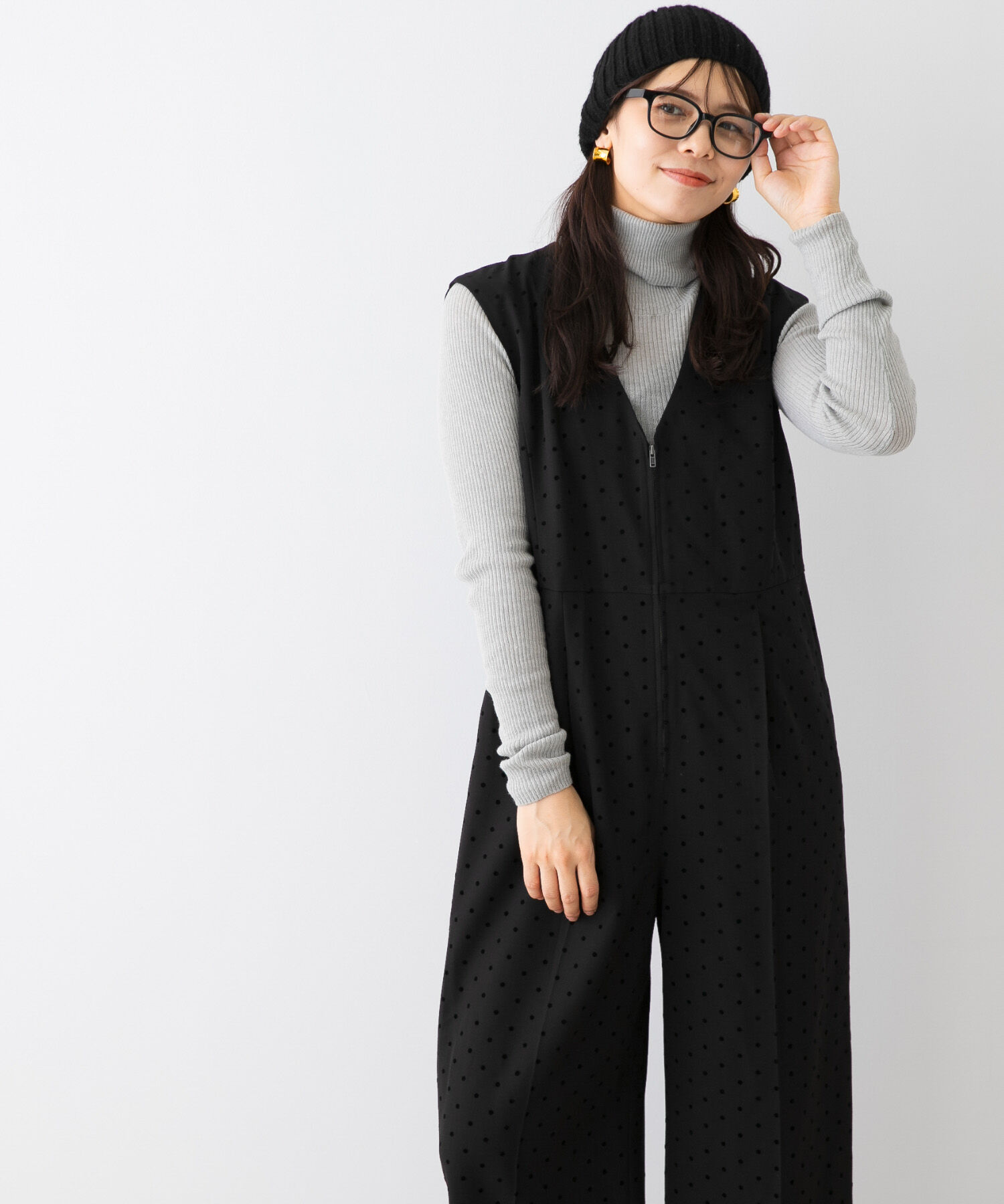 URBAN RESEARCH ROSSO「F by ROSSO　フロッキードットオールインワン」|スカート|