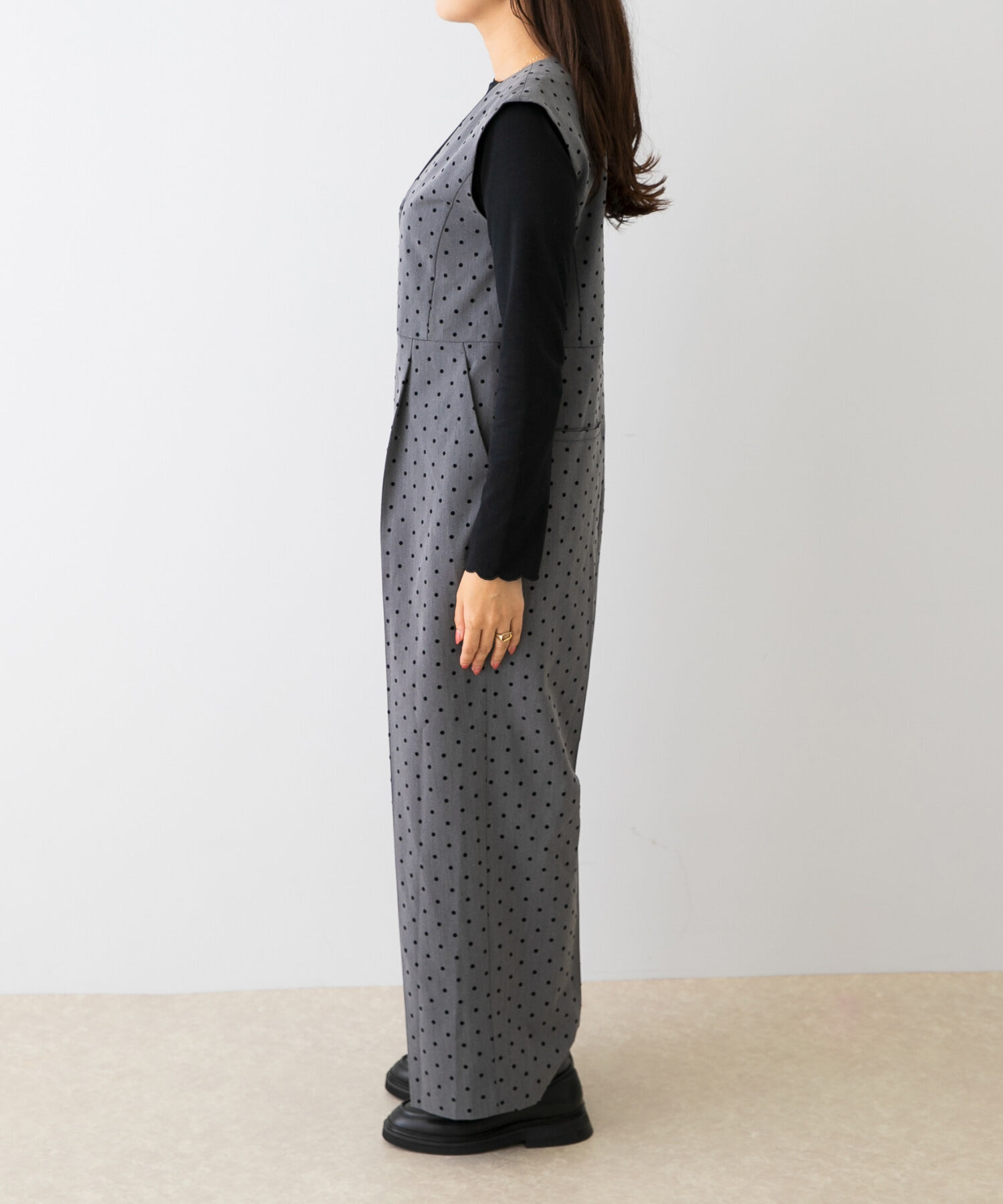 URBAN RESEARCH ROSSO「F by ROSSO　フロッキードットオールインワン」|スカート|