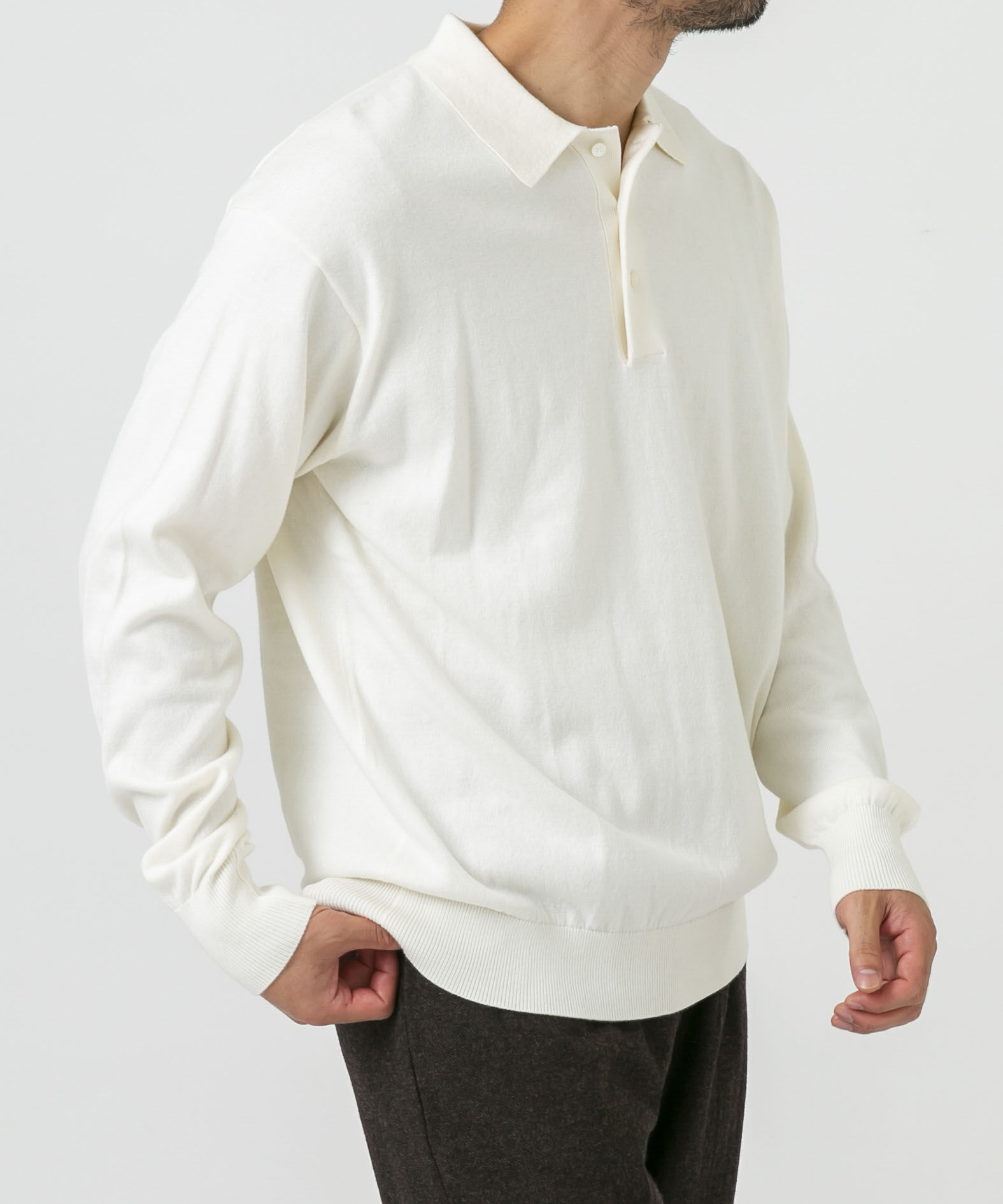 URBAN RESEARCH ROSSO「コットンカシミヤニットポロシャツ」|ニット・セーター|