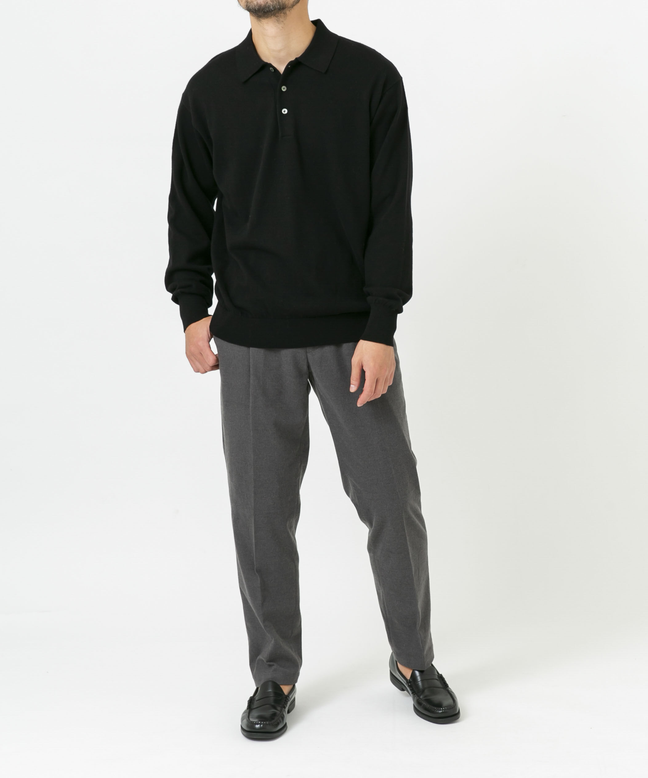 URBAN RESEARCH ROSSO「コットンカシミヤニットポロシャツ」|ニット・セーター|