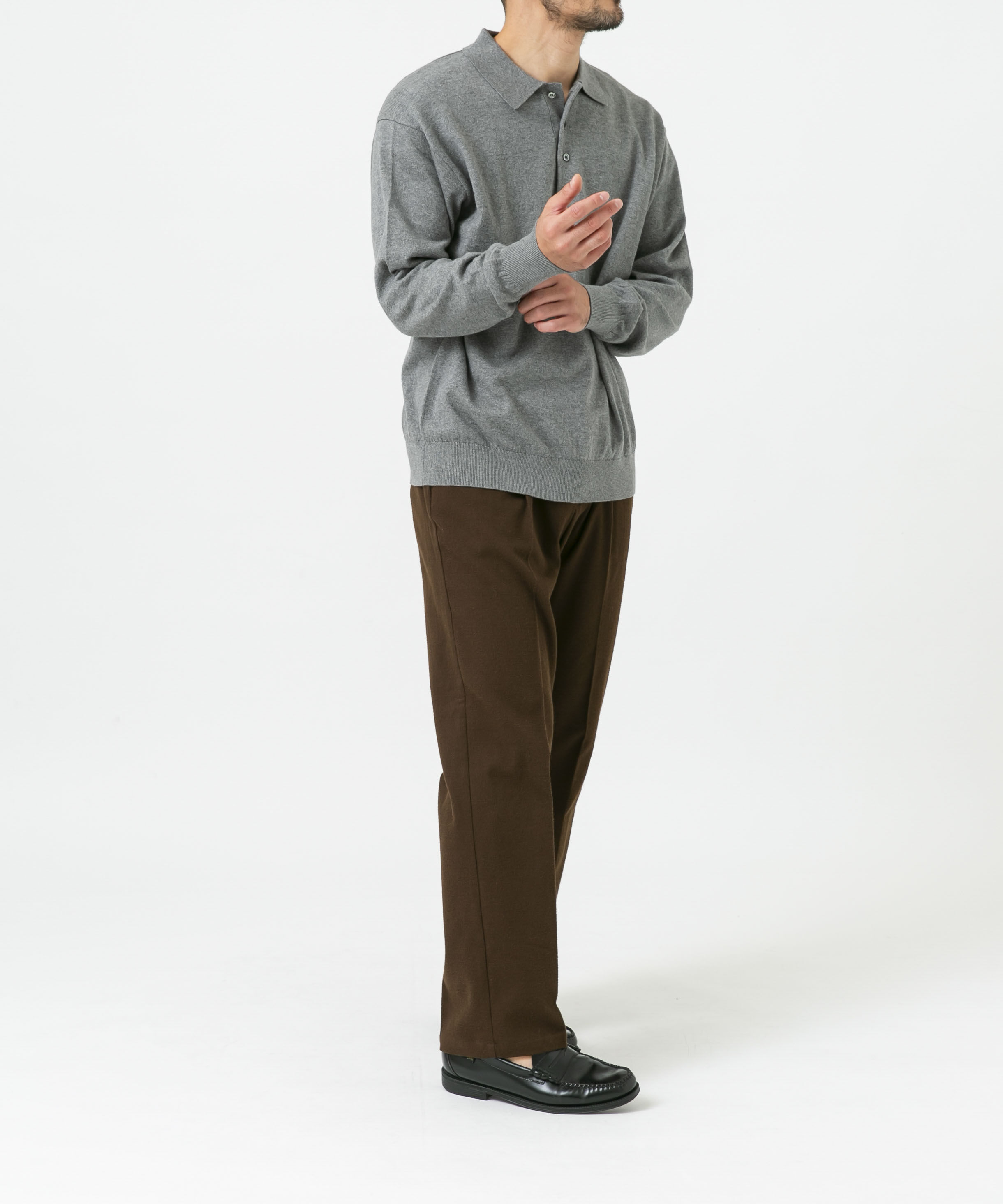 URBAN RESEARCH ROSSO「コットンカシミヤニットポロシャツ」|ニット・セーター|