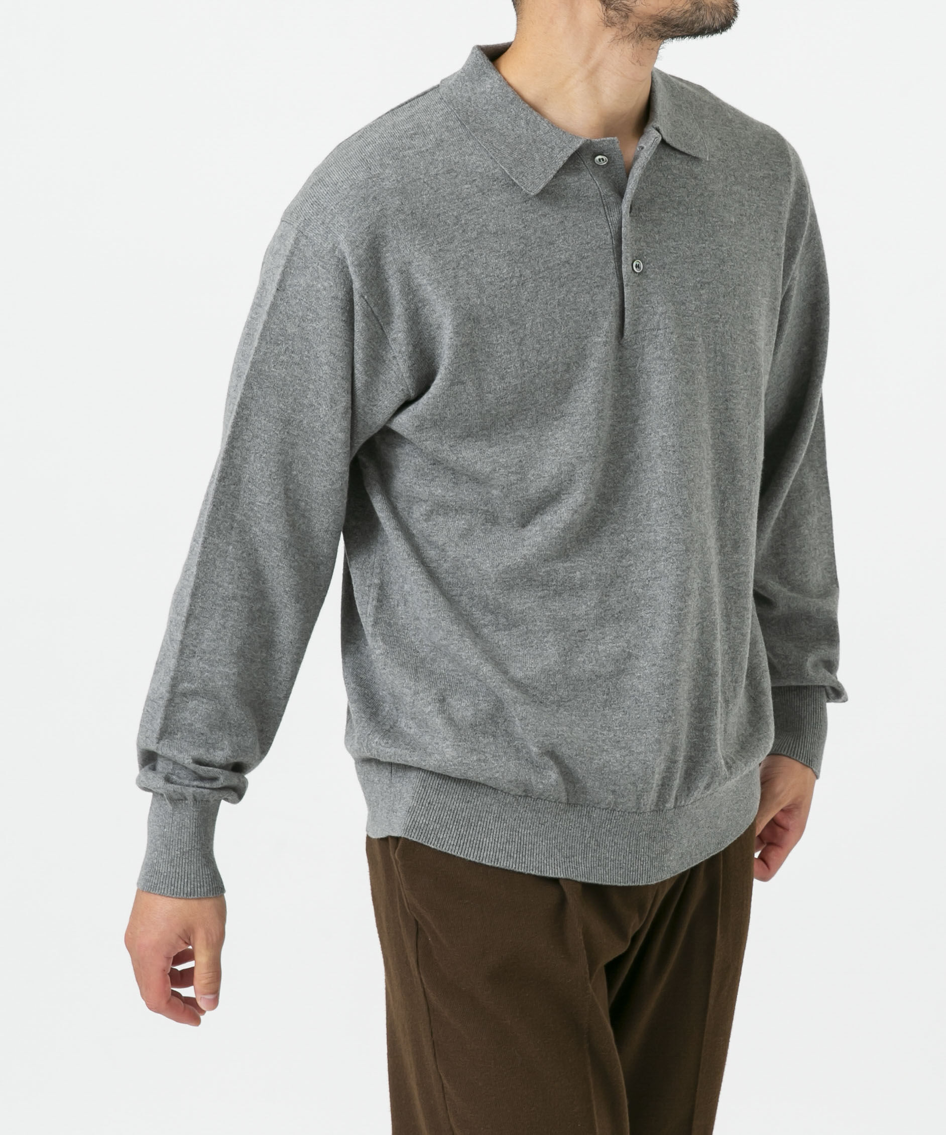 URBAN RESEARCH ROSSO「コットンカシミヤニットポロシャツ」|ニット・セーター|