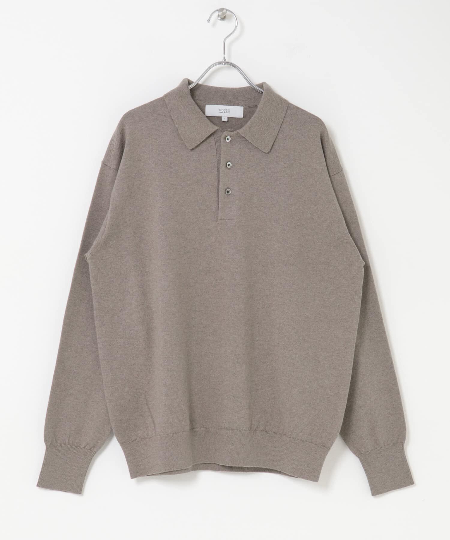 URBAN RESEARCH ROSSO「コットンカシミヤニットポロシャツ」|ニット・セーター|