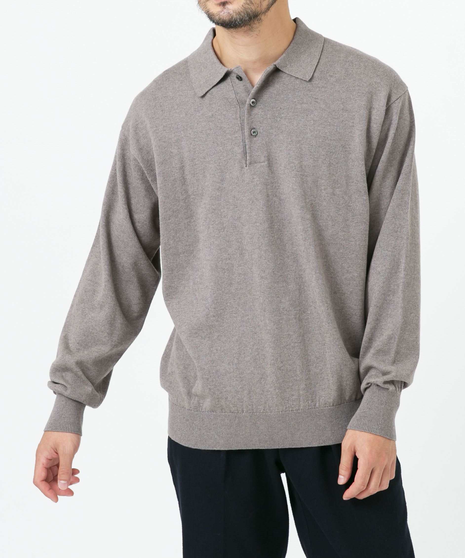 URBAN RESEARCH ROSSO「コットンカシミヤニットポロシャツ」|ニット・セーター|