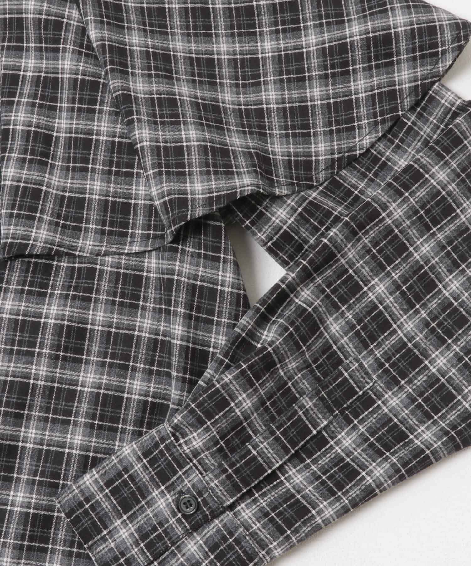 URBAN RESEARCH DOORS「チェックケープフリルブラウス」|シャツ・ブラウス|