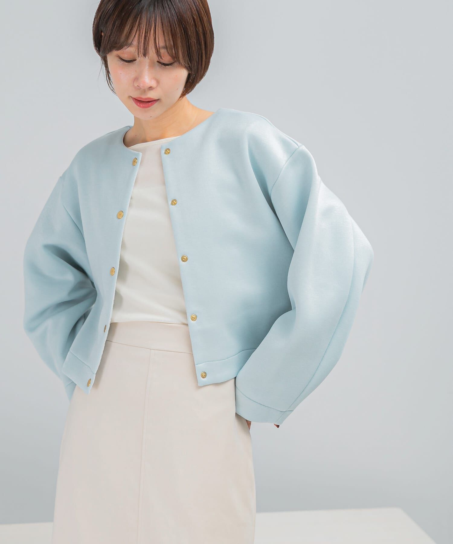 URBAN RESEARCH ROSSO「ブライトダンボール釦デザインプルオーバー」|その他|ブルー系その他