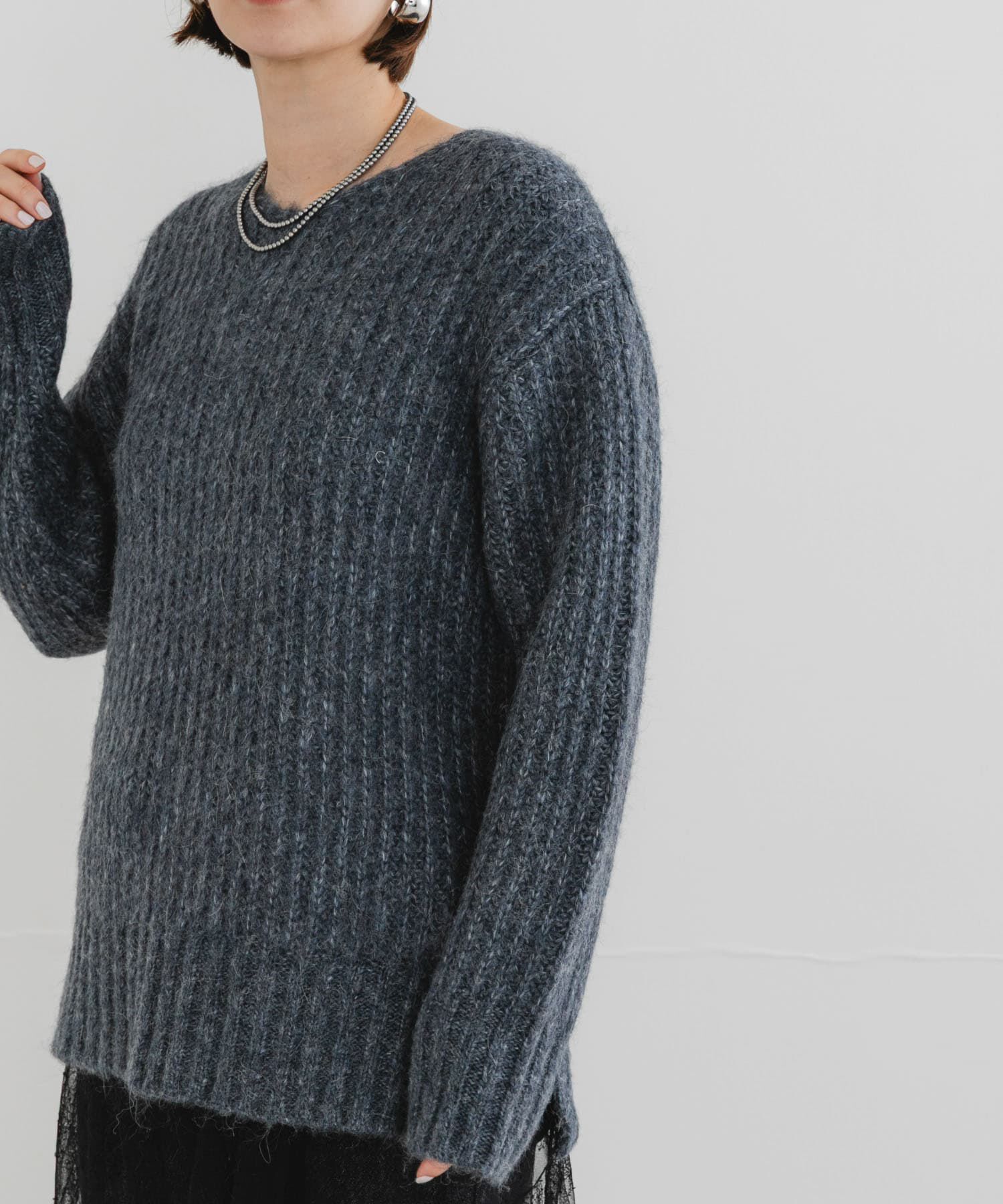 URBAN RESEARCH ROSSO「F by ROSSO　ミックス糸Vネックニット」|ニット・セーター|