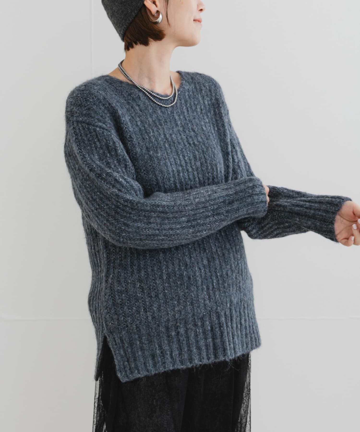 URBAN RESEARCH ROSSO「F by ROSSO　ミックス糸Vネックニット」|ニット・セーター|