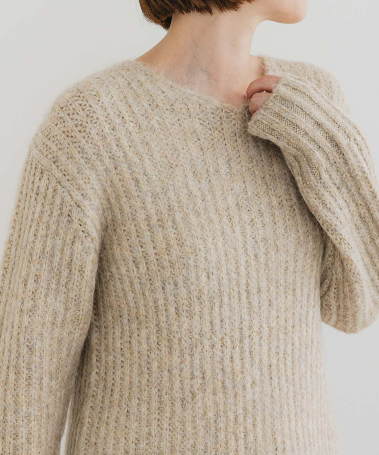 URBAN RESEARCH ROSSO「F by ROSSO　ミックス糸Vネックニット」|ニット・セーター|