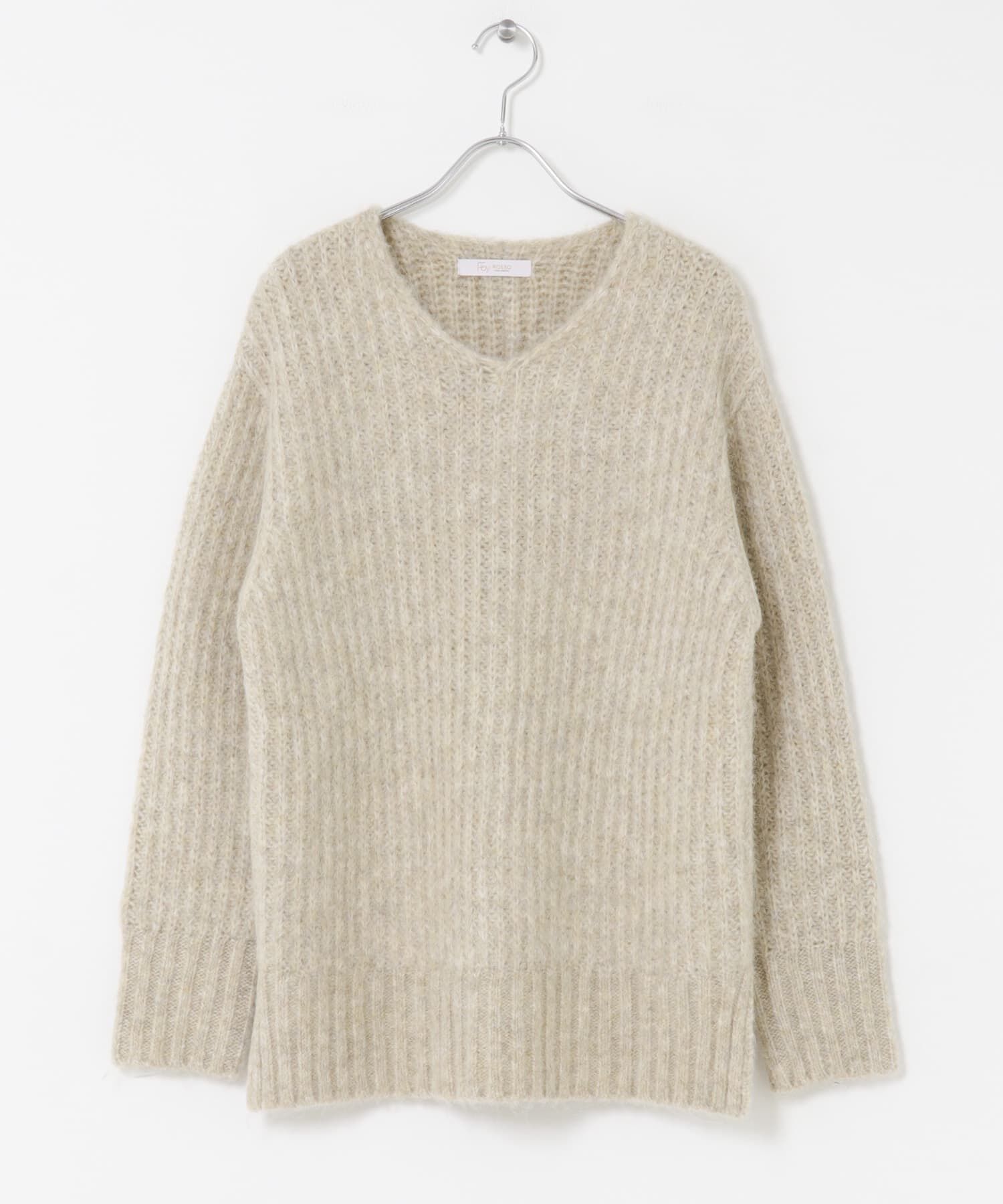 URBAN RESEARCH ROSSO「F by ROSSO　ミックス糸Vネックニット」|ニット・セーター|