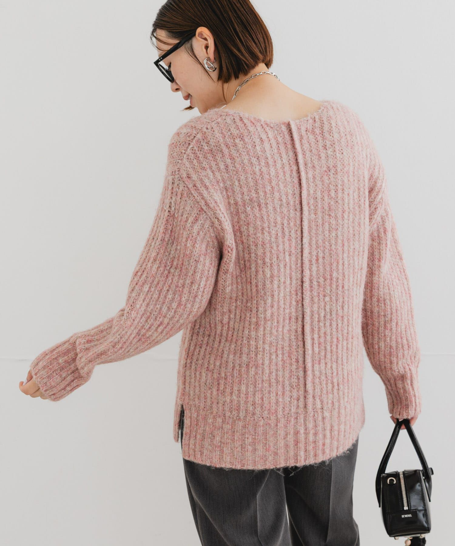 URBAN RESEARCH ROSSO「F by ROSSO　ミックス糸Vネックニット」|ニット・セーター|