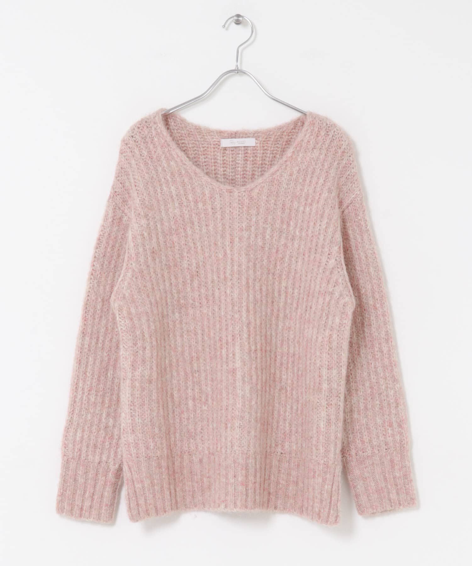 URBAN RESEARCH ROSSO「F by ROSSO　ミックス糸Vネックニット」|ニット・セーター|