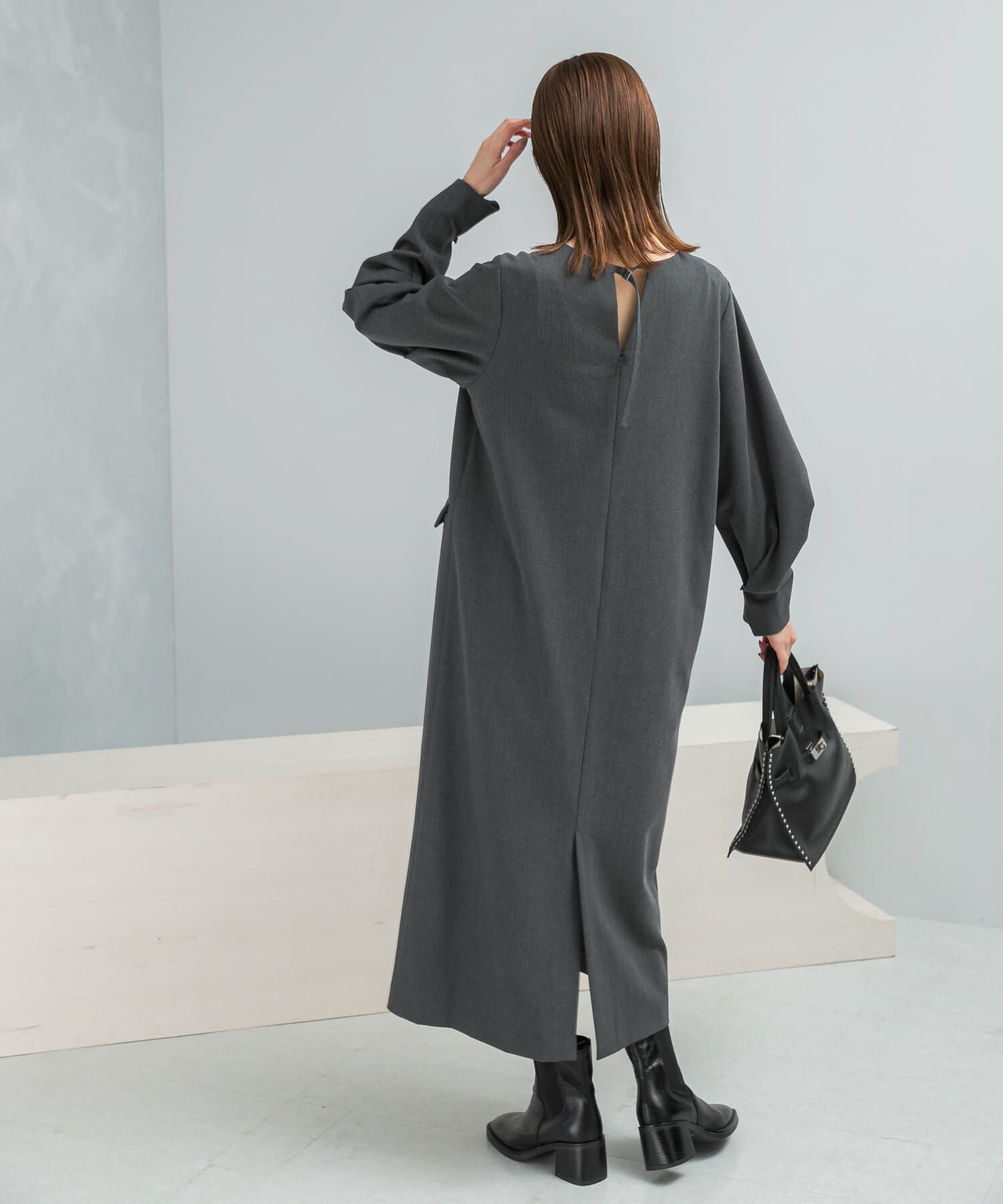 URBAN RESEARCH ROSSO「タックスリーブストレートワンピース」|ワンピース|