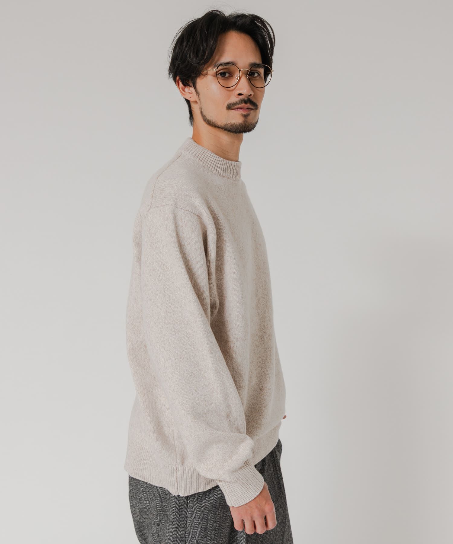 URBAN RESEARCH「MIX MOULINE CREW-NECK KNIT」|ニット・セーター|