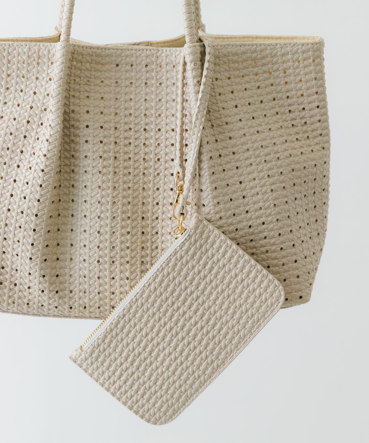 RODE SKO「ポーチ付パンチングミドルトートバッグ」|トートバッグ|