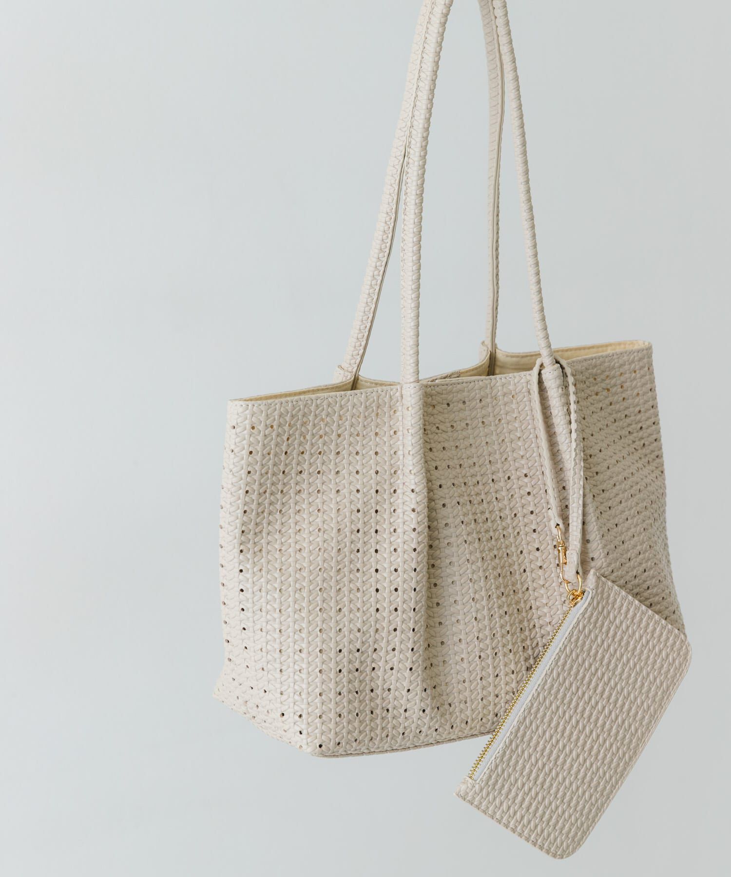 RODE SKO「ポーチ付パンチングミドルトートバッグ」|トートバッグ|