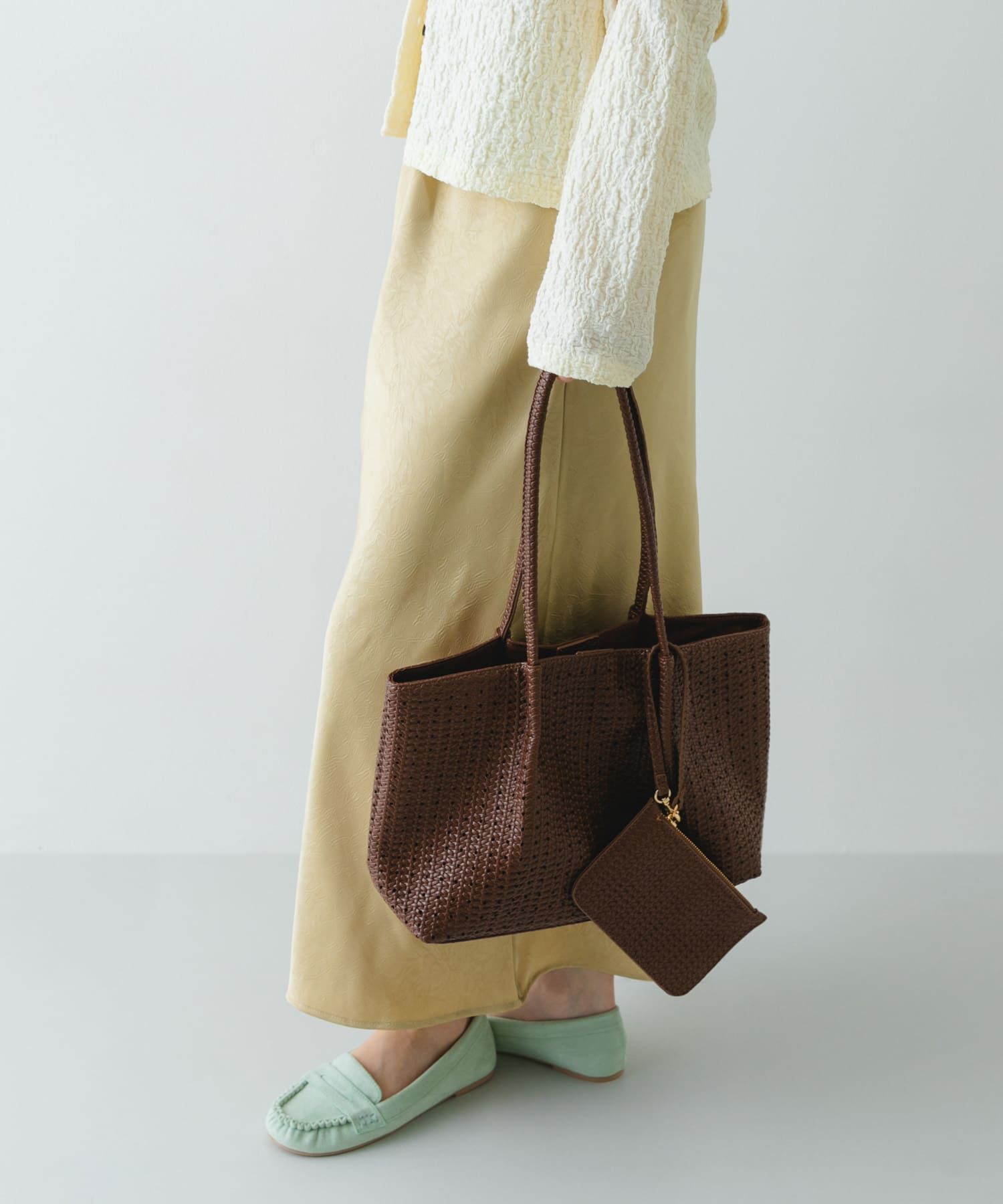 RODE SKO「ポーチ付パンチングミドルトートバッグ」|トートバッグ|