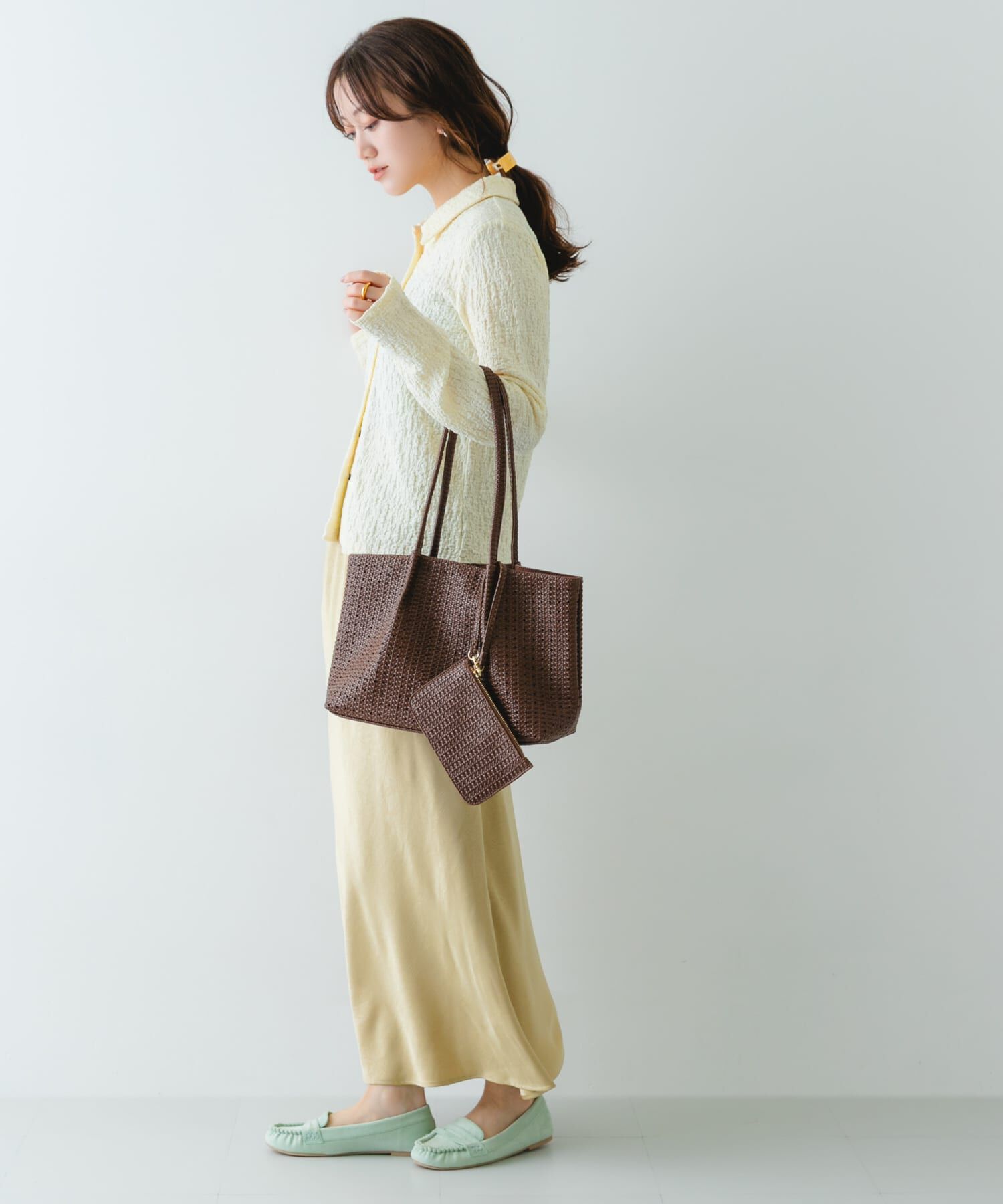 RODE SKO「ポーチ付パンチングミドルトートバッグ」|トートバッグ|