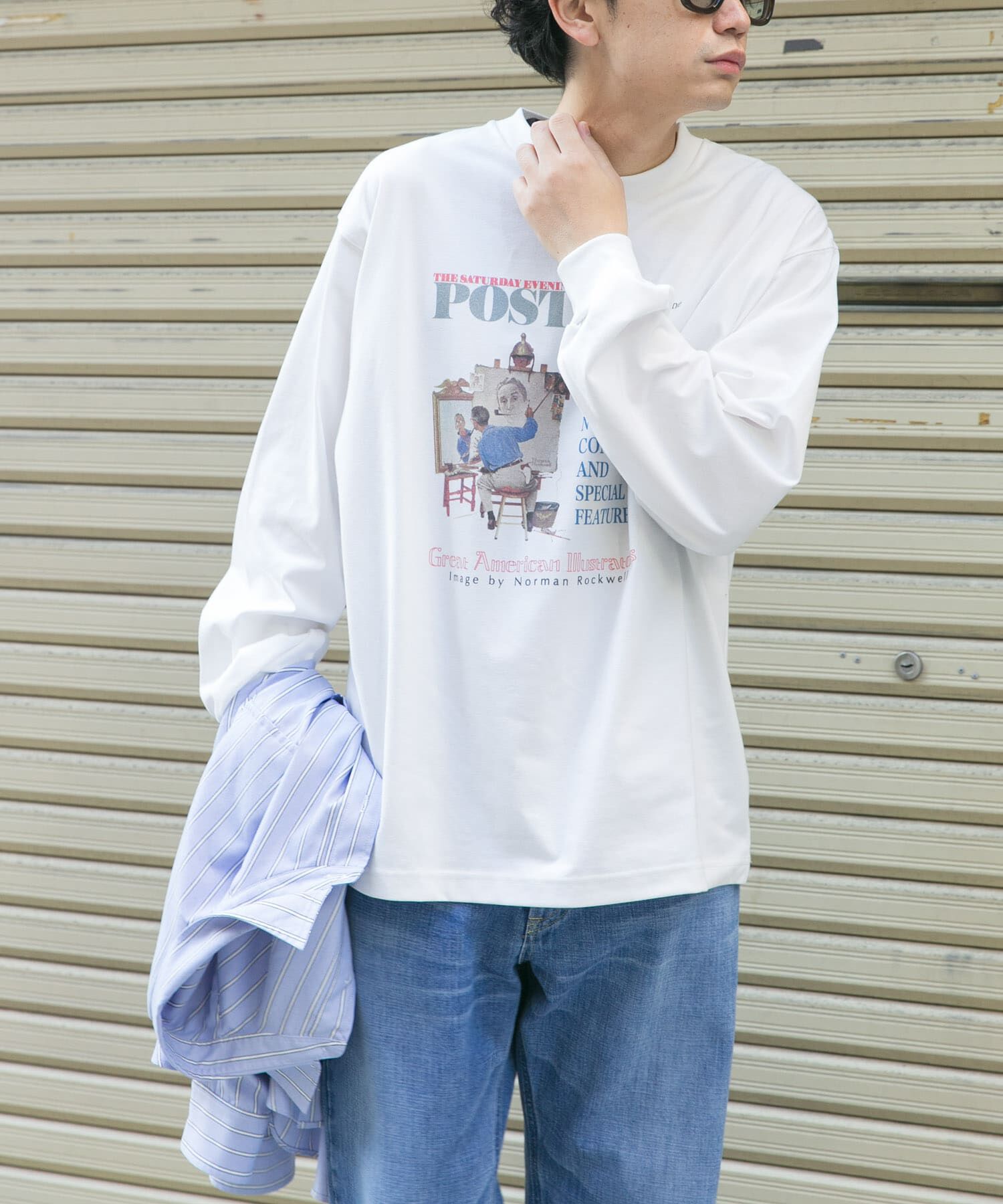 URBAN RESEARCH DOORS「FORK&SPOON　グラフィックプリントロングスリーブTシャツ」|Tシャツ・カットソー|