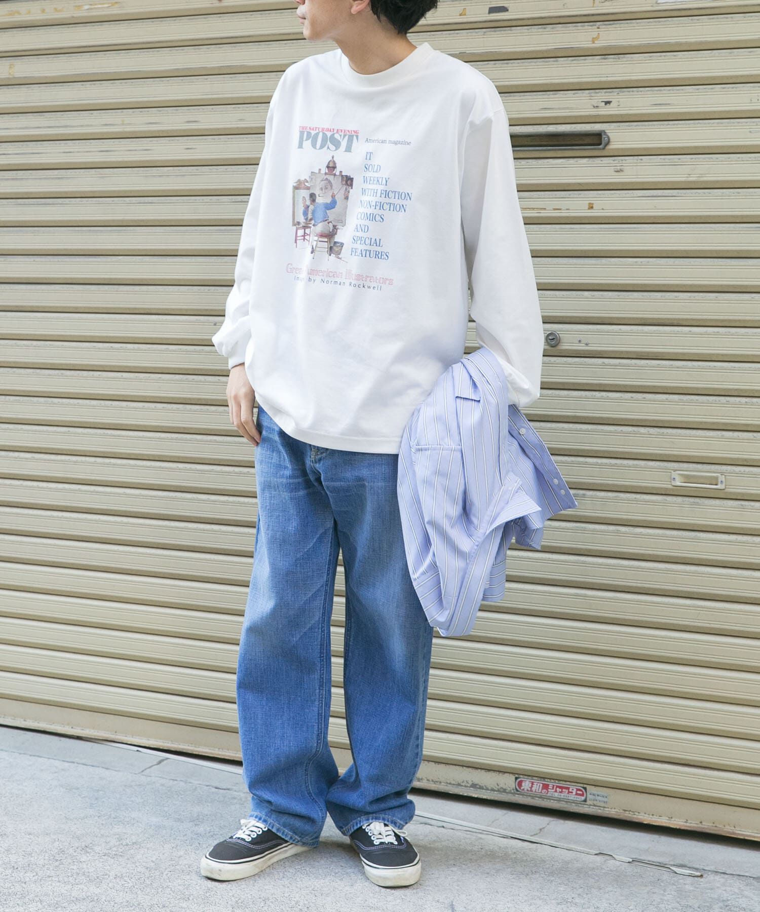 URBAN RESEARCH DOORS「FORK&SPOON　グラフィックプリントロングスリーブTシャツ」|Tシャツ・カットソー|