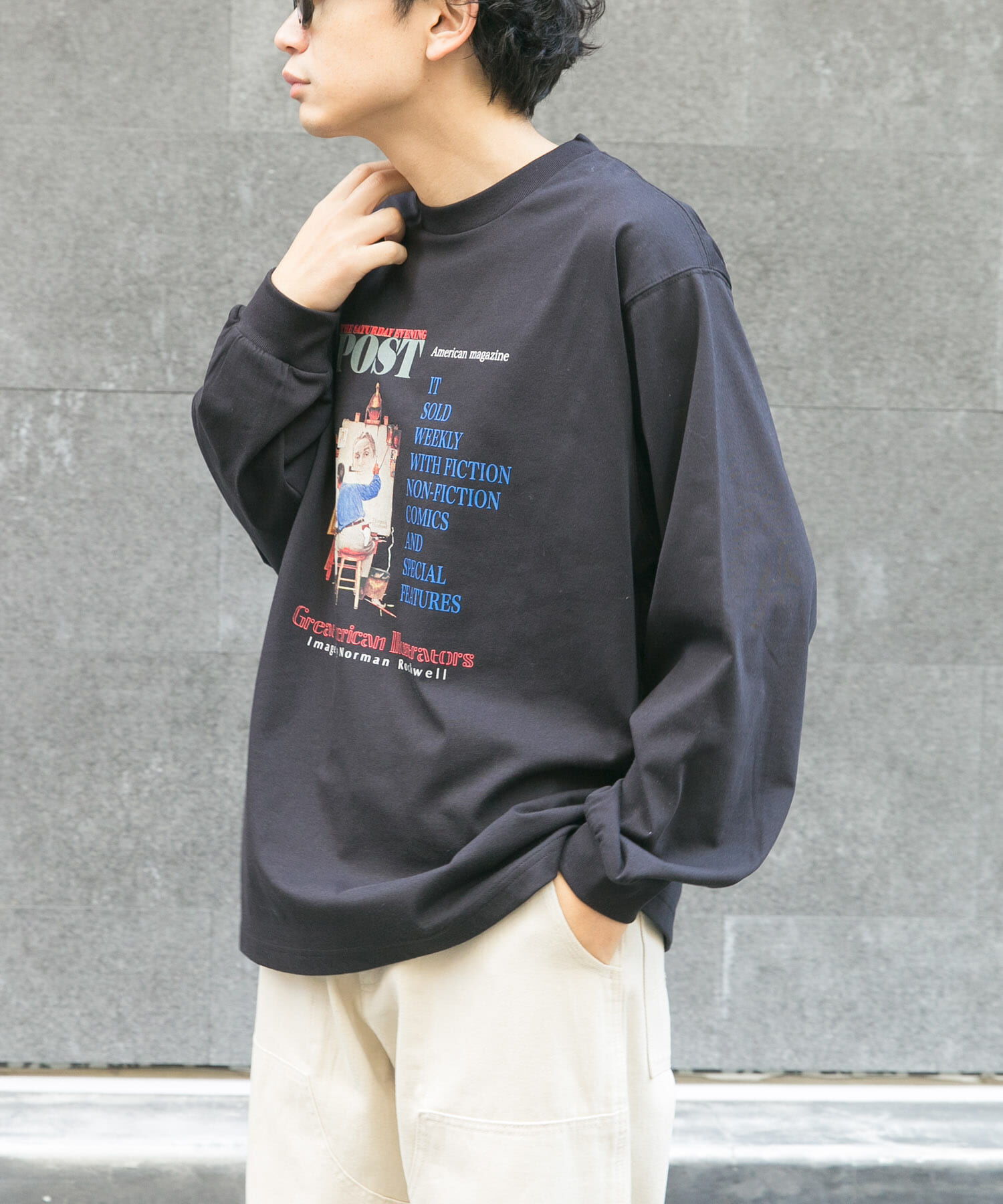 URBAN RESEARCH DOORS「FORK&SPOON　グラフィックプリントロングスリーブTシャツ」|Tシャツ・カットソー|